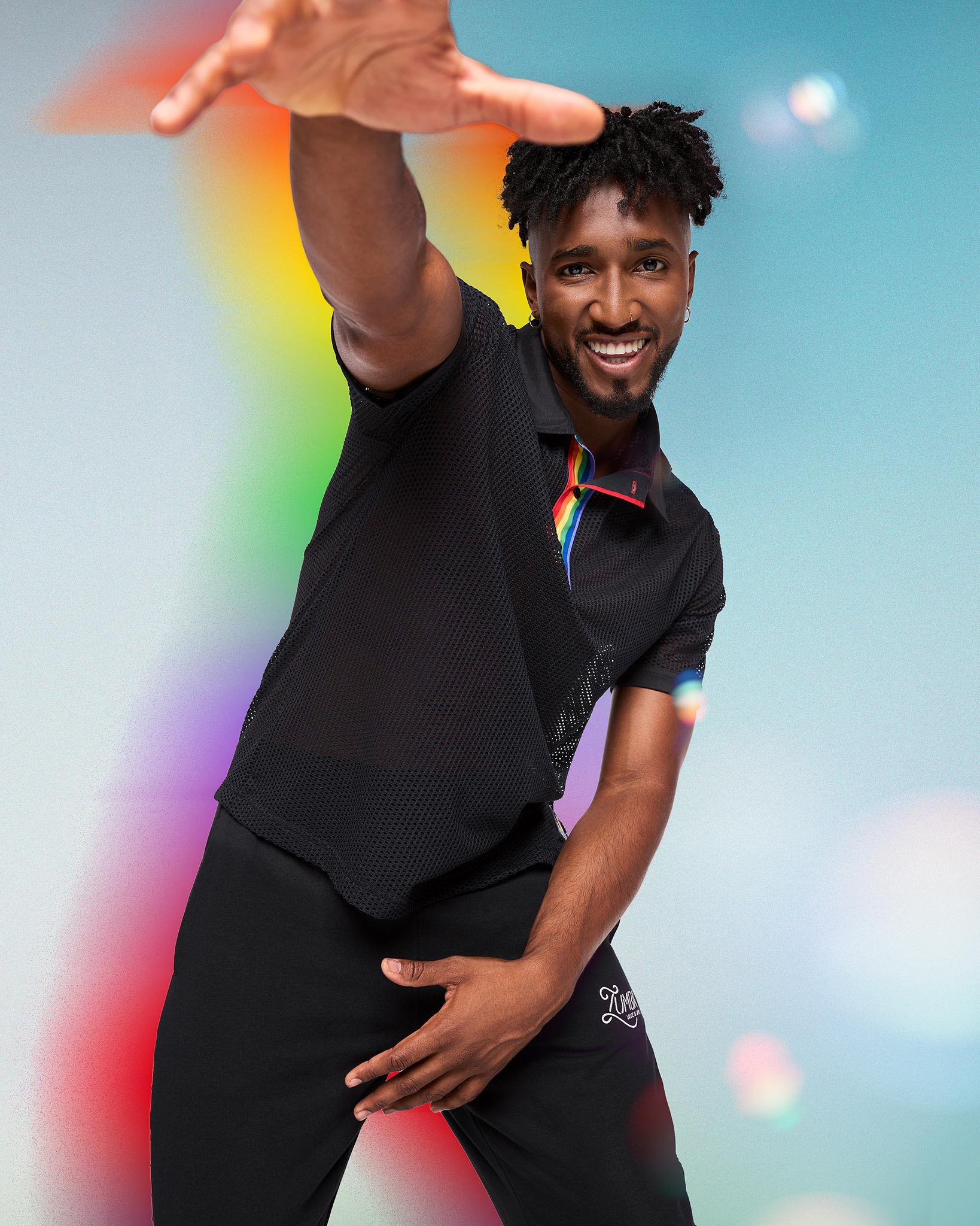 Zumba Oversized Mesh Polo Shirt