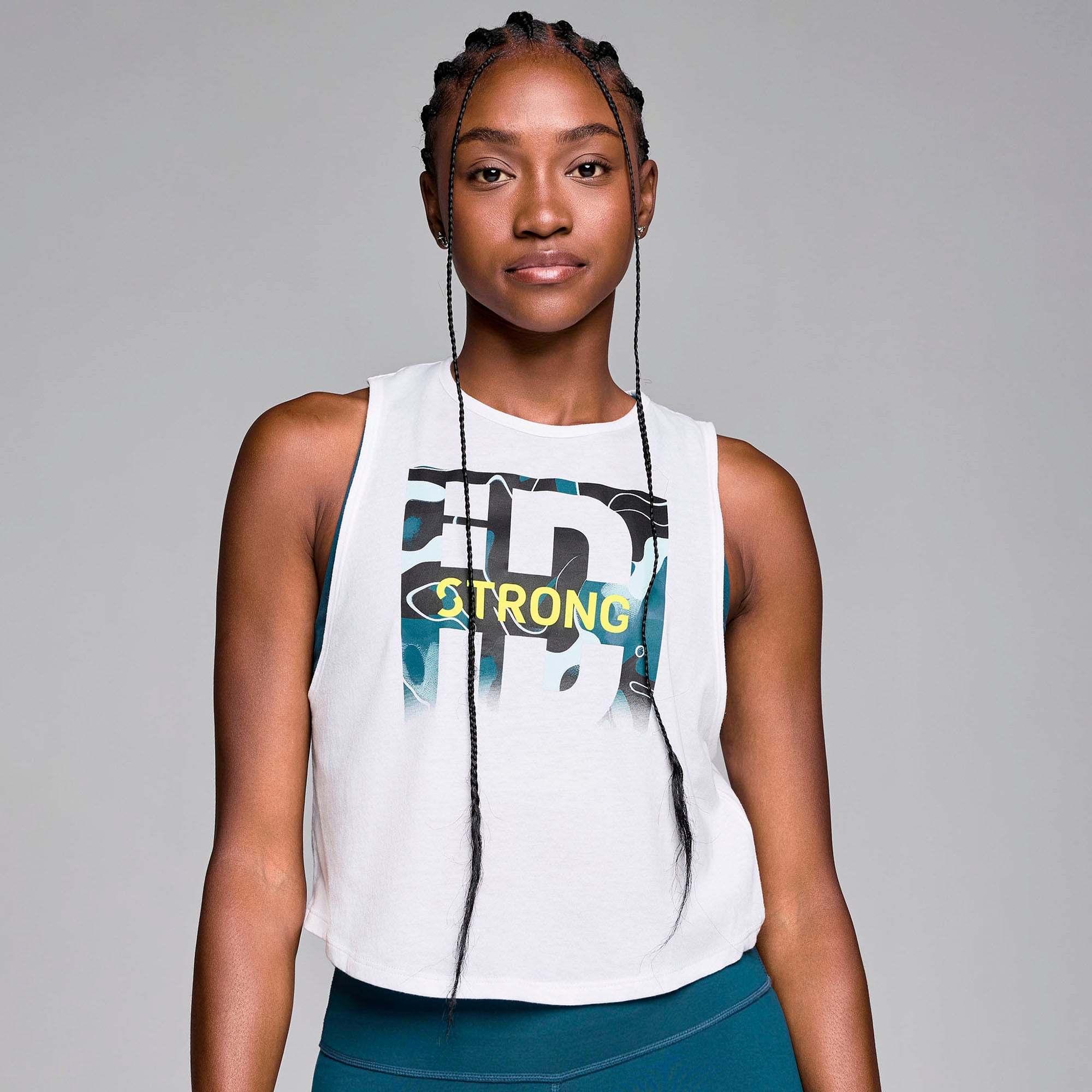 Koszulka na ramiączkach crop STRONG iD