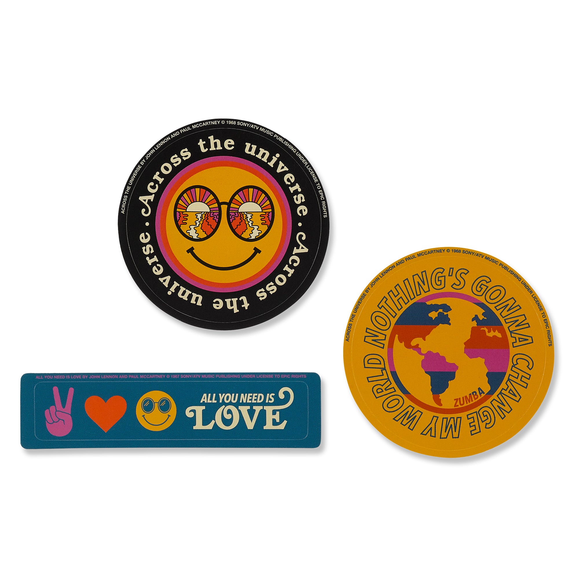 Naklejki Zumba All You Need Is Love (3 szt)