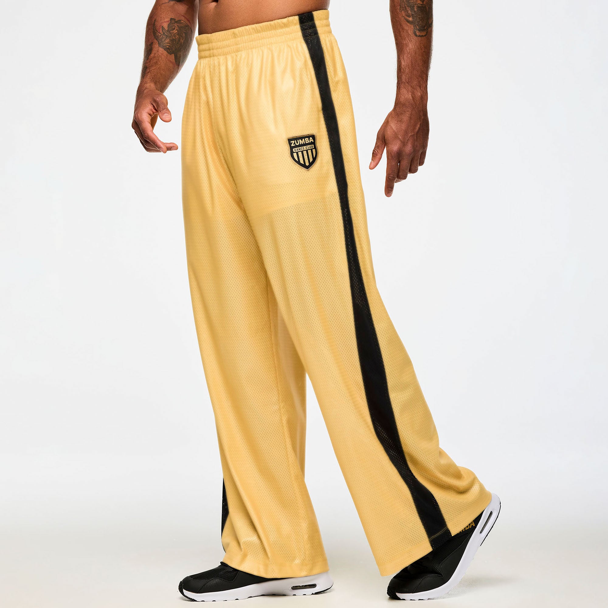 Siatkowe Spodnie z Prostą Nogawką Victory