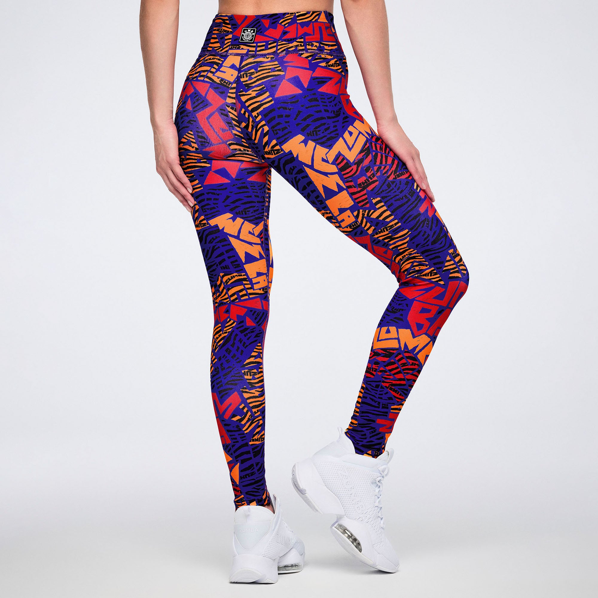 Legginsy sportowe kolorowy print