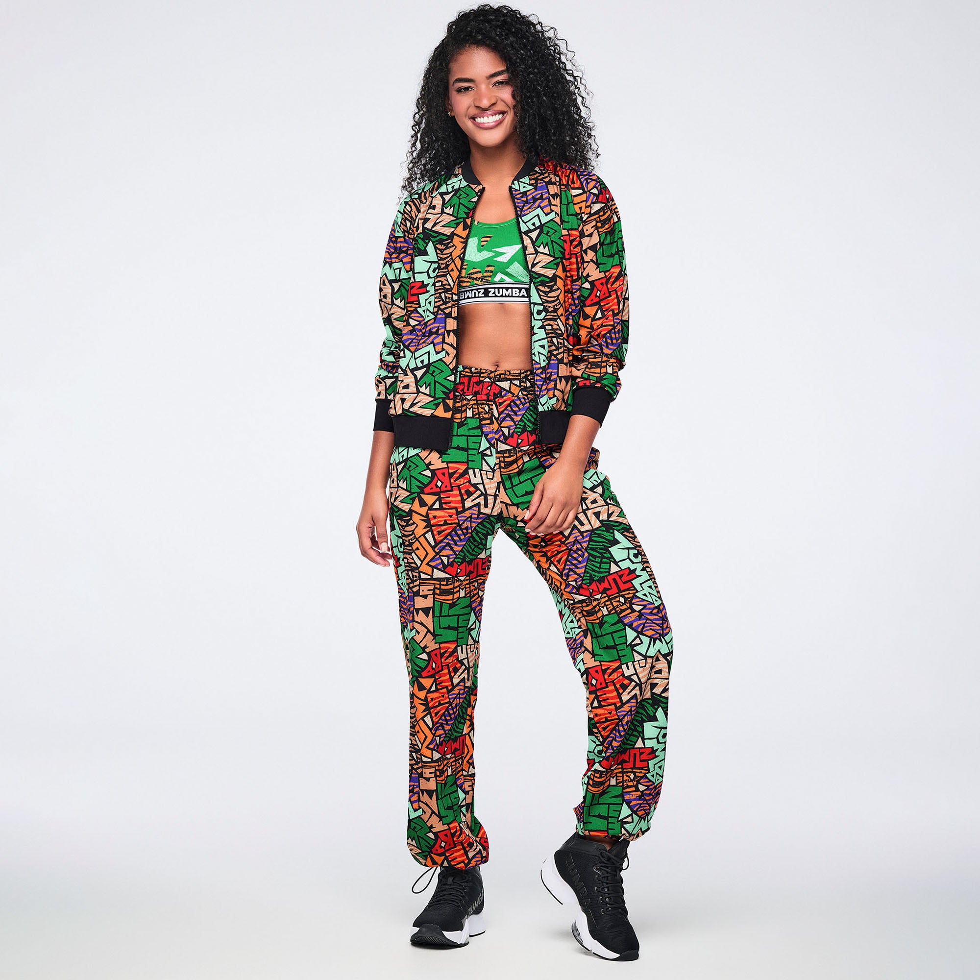 Spodnie jogger multicolor print