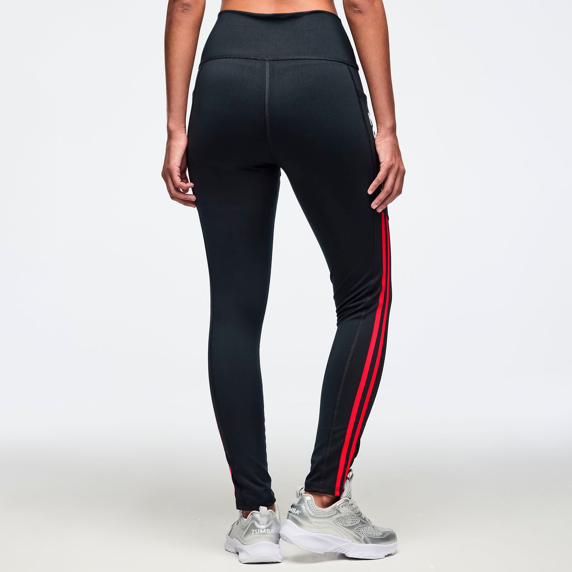 Legginsy czarne z lampasem