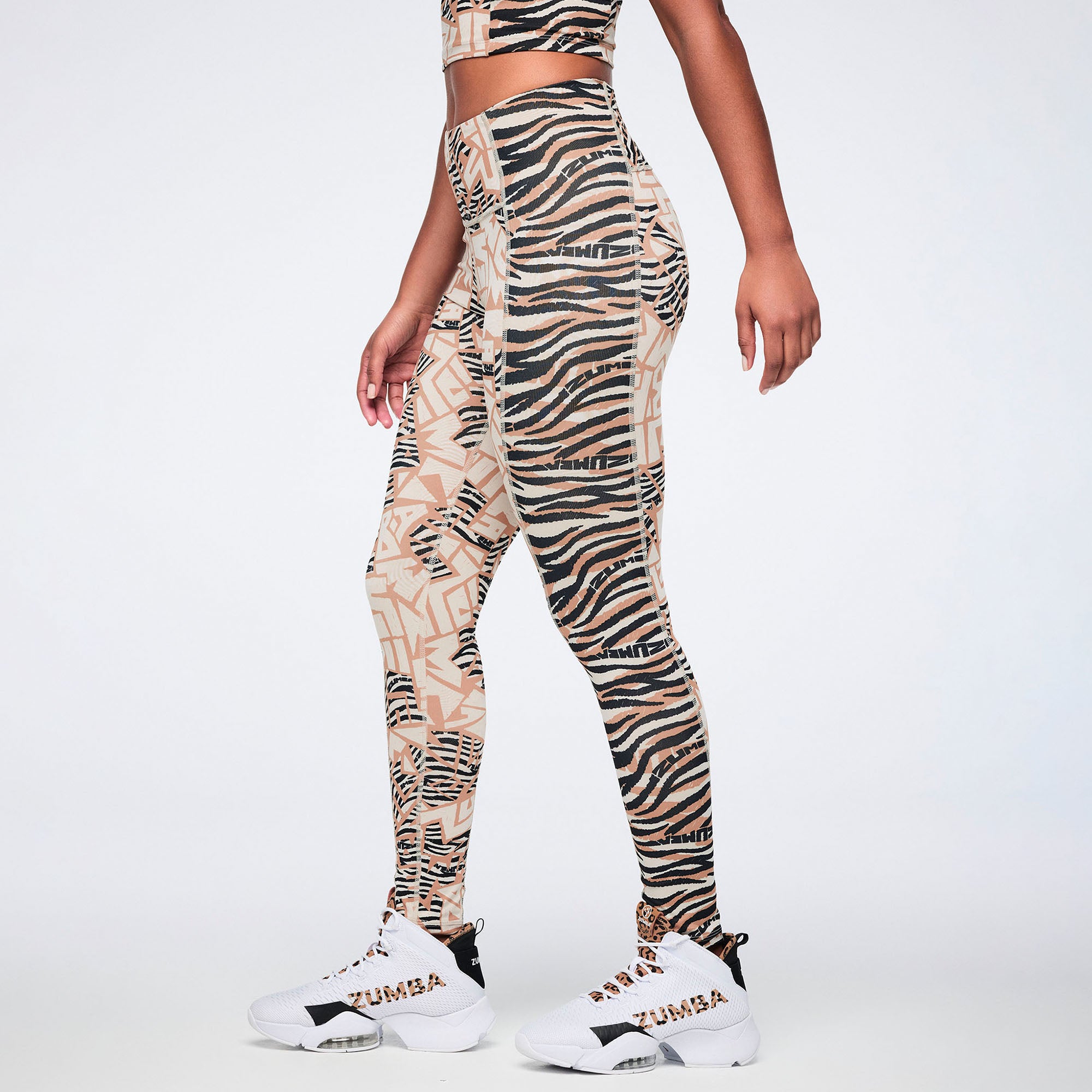 Legginsy sportowe safari print
