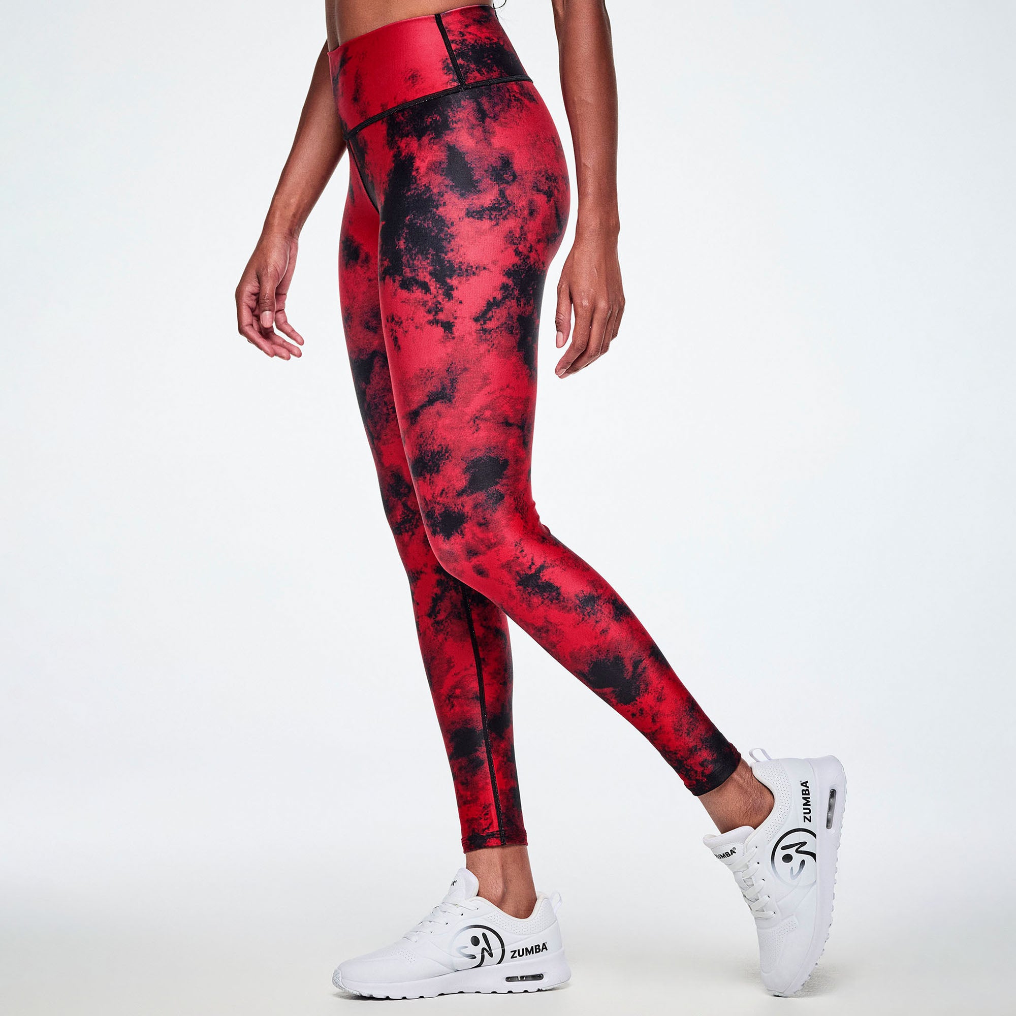 Legginsy czerwone tie-dye