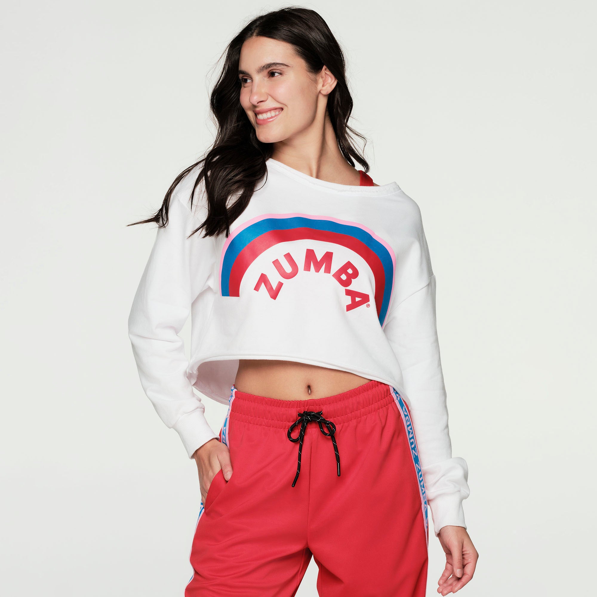 Bluzka oversize crop Zumba Retro