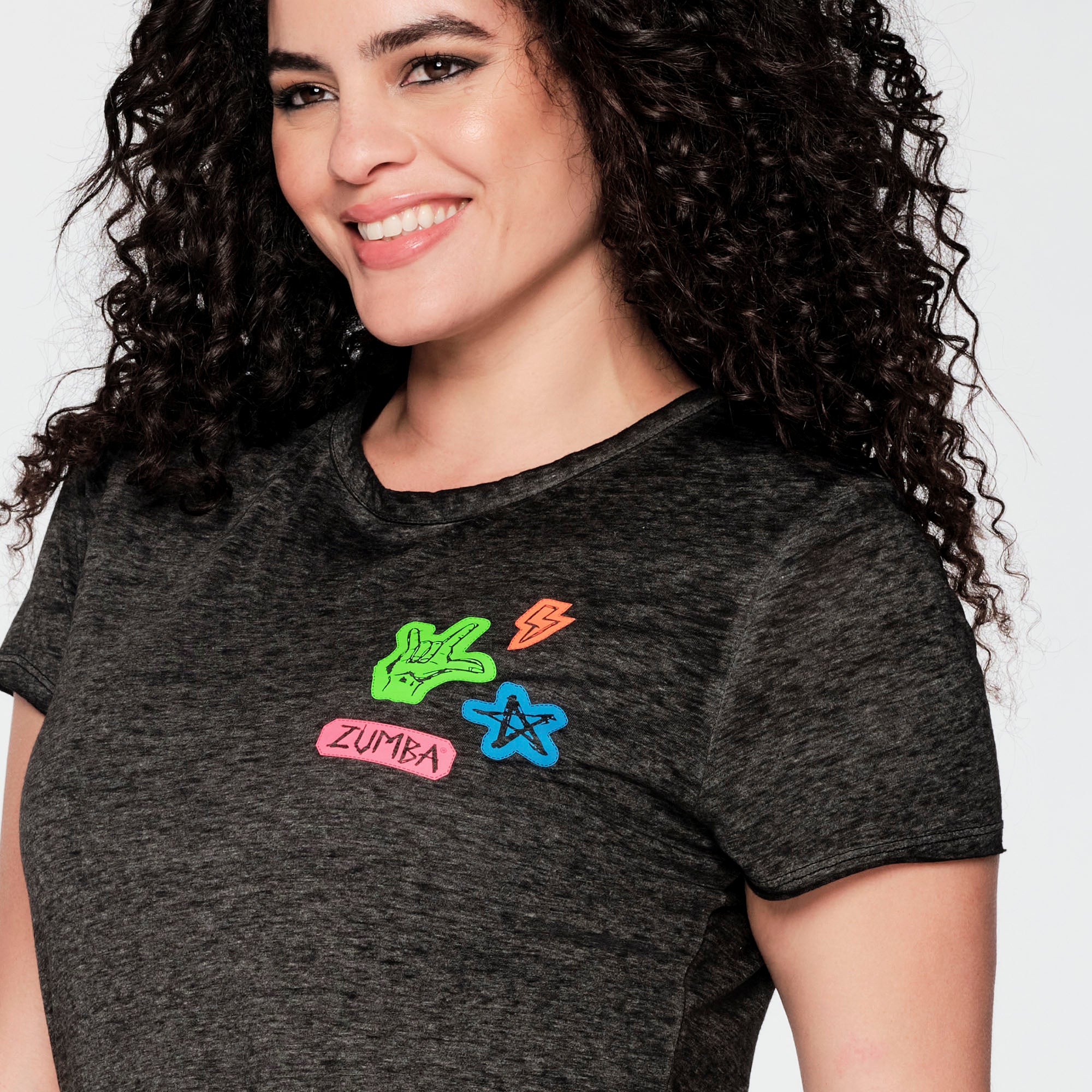 T-shirt z rozcięciami na plecach Zumba Fired Up