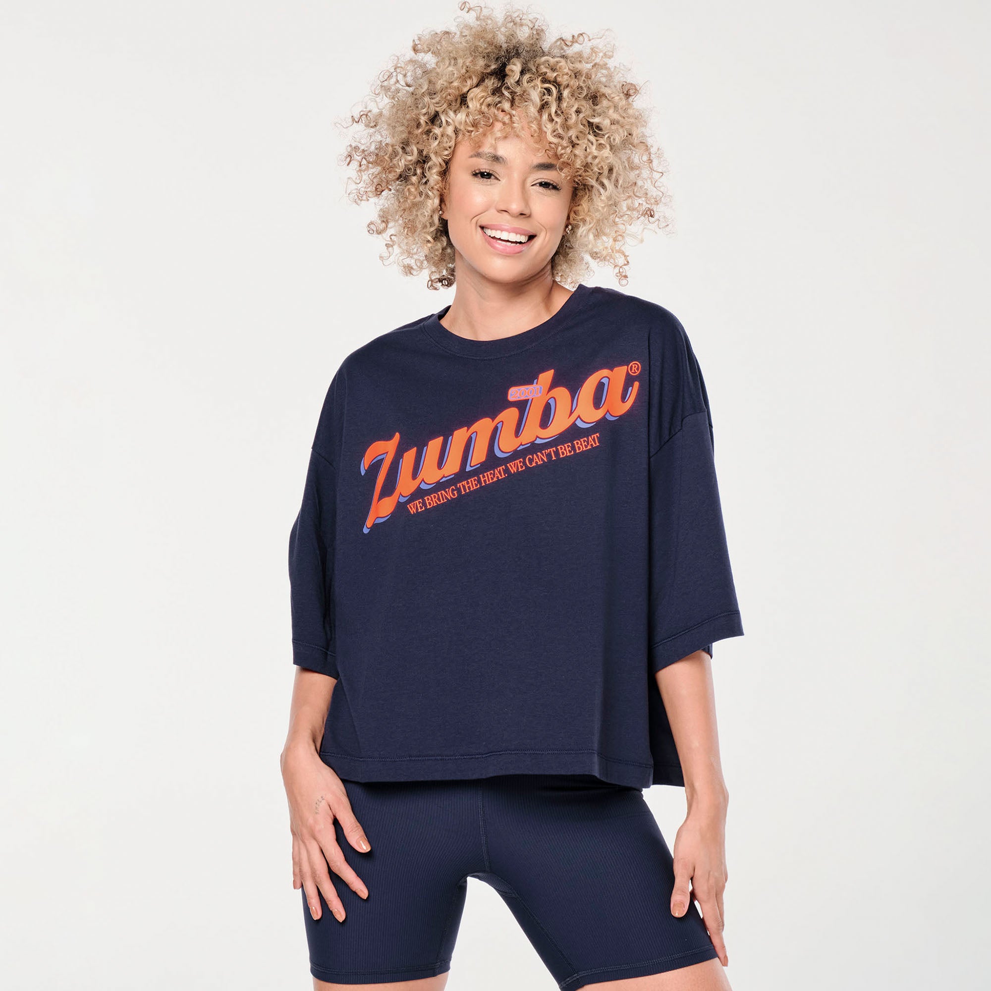 Koszulka oversize crop Zumba Prep