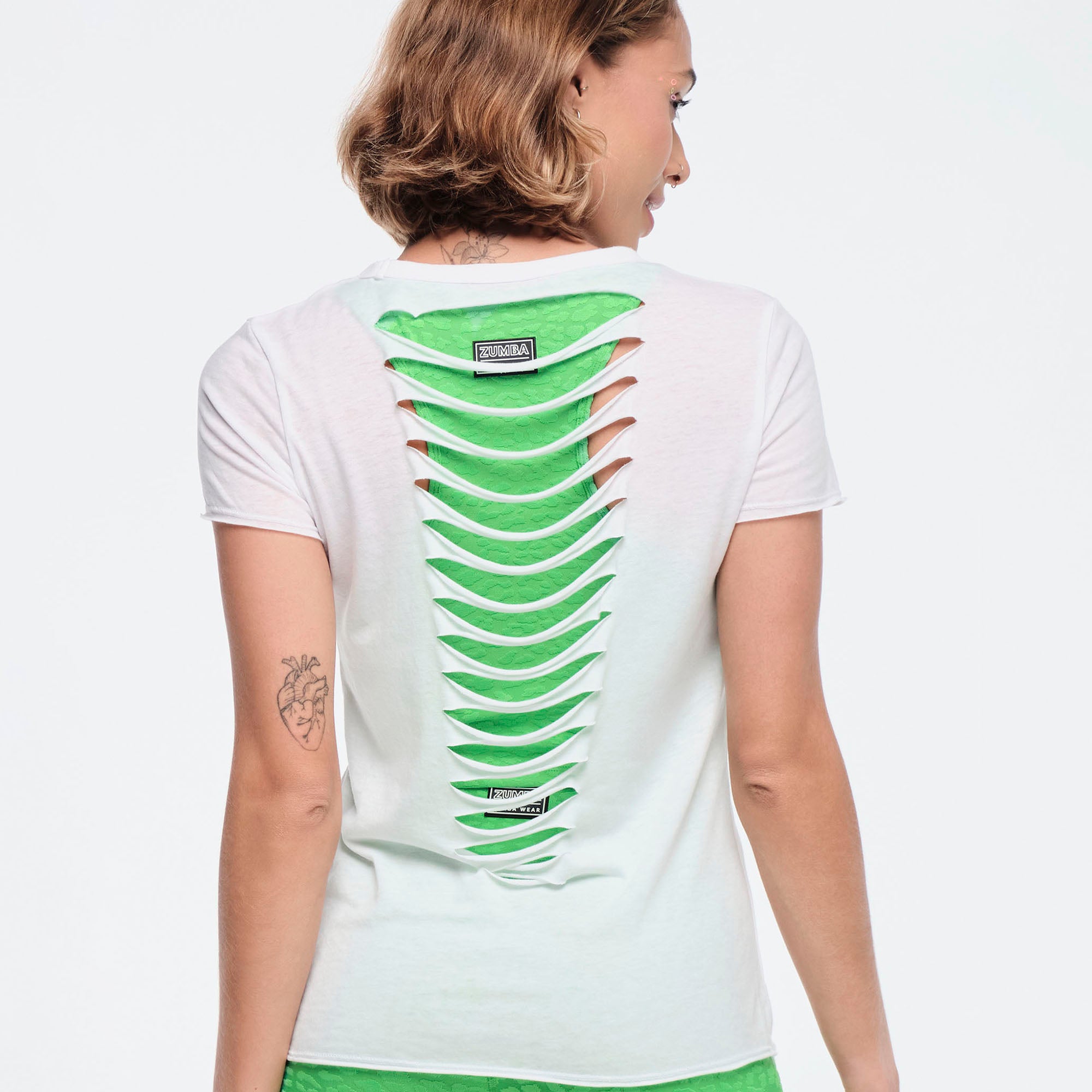 T-shirt z rozcięciami na plecach Zumba Funscape