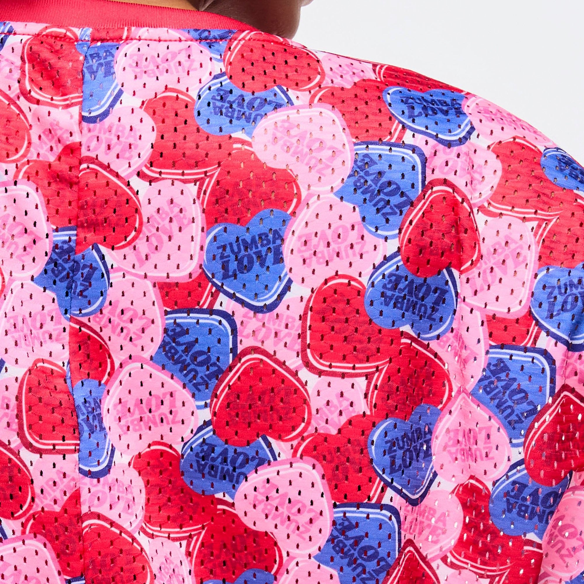 Zumba Mesh Dolman Crop Top Love