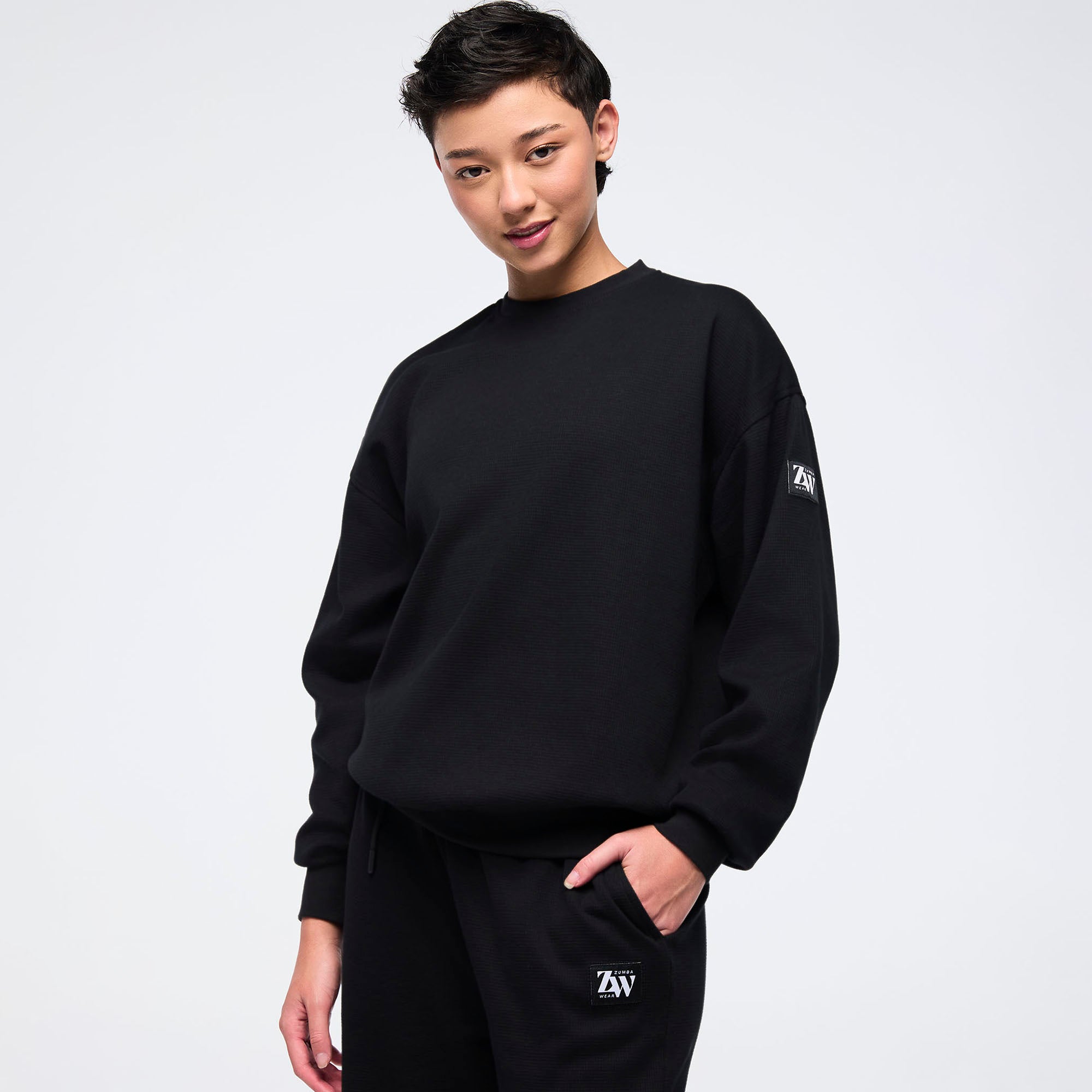 Zumba Haus Waffle oversized sweatshirt