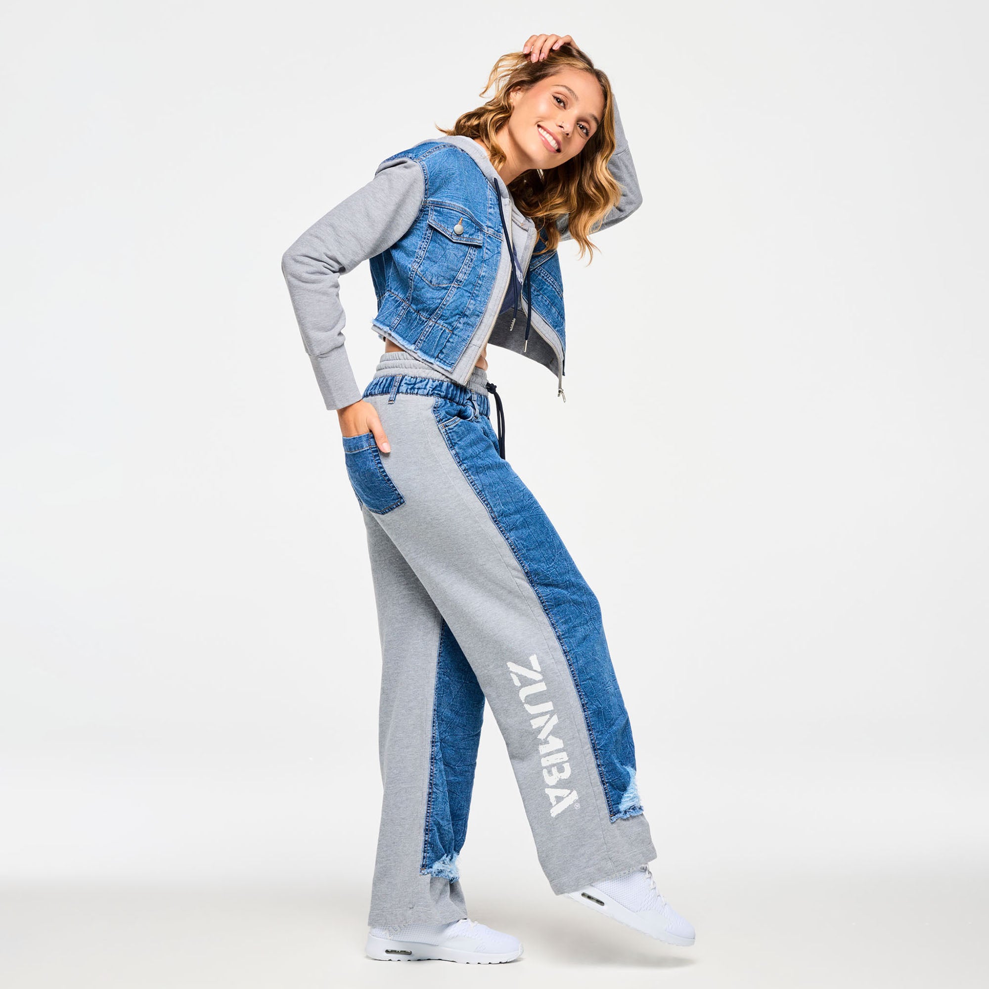 Kurtka crop Zumba Blue Jean