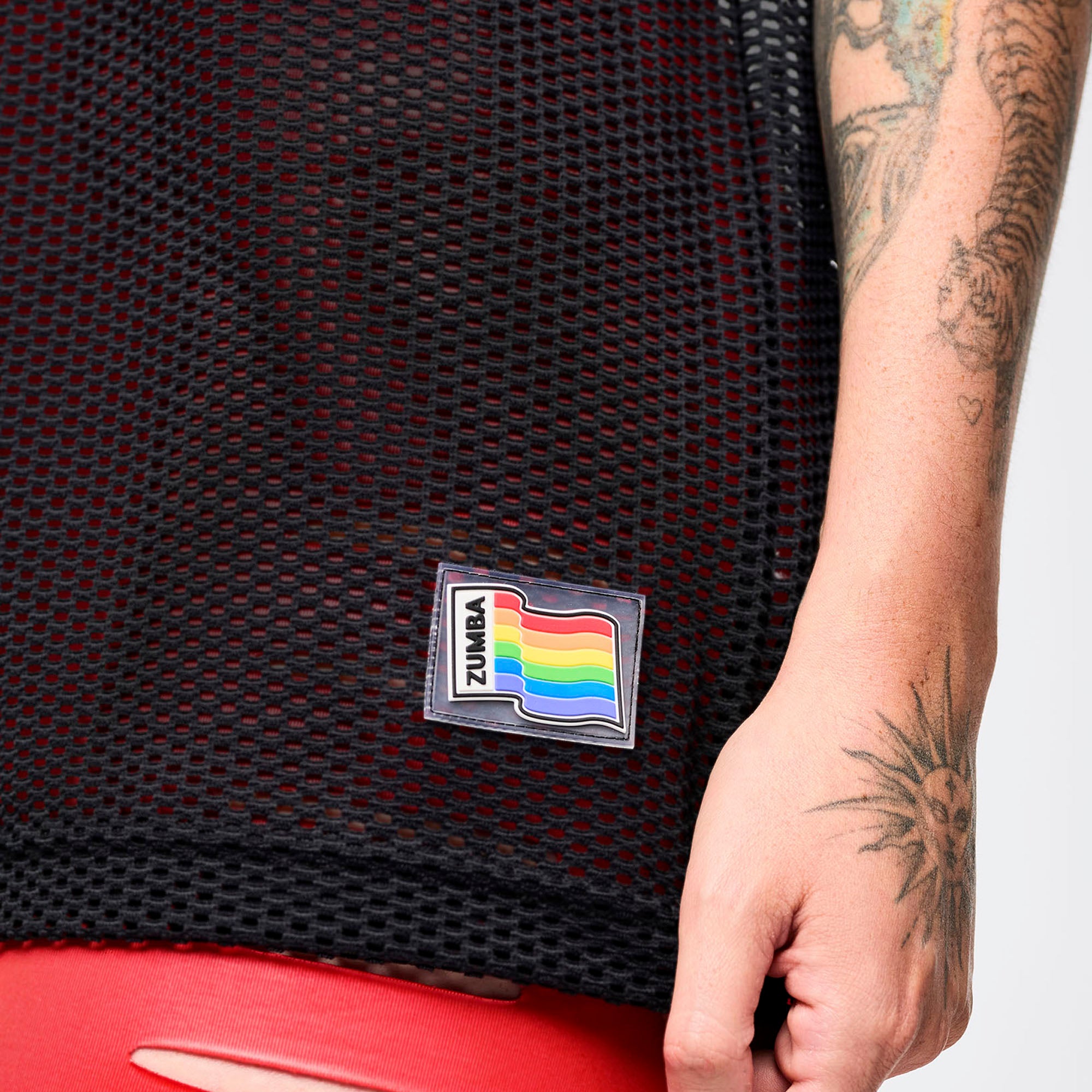 Zumba Oversized Mesh Polo Shirt