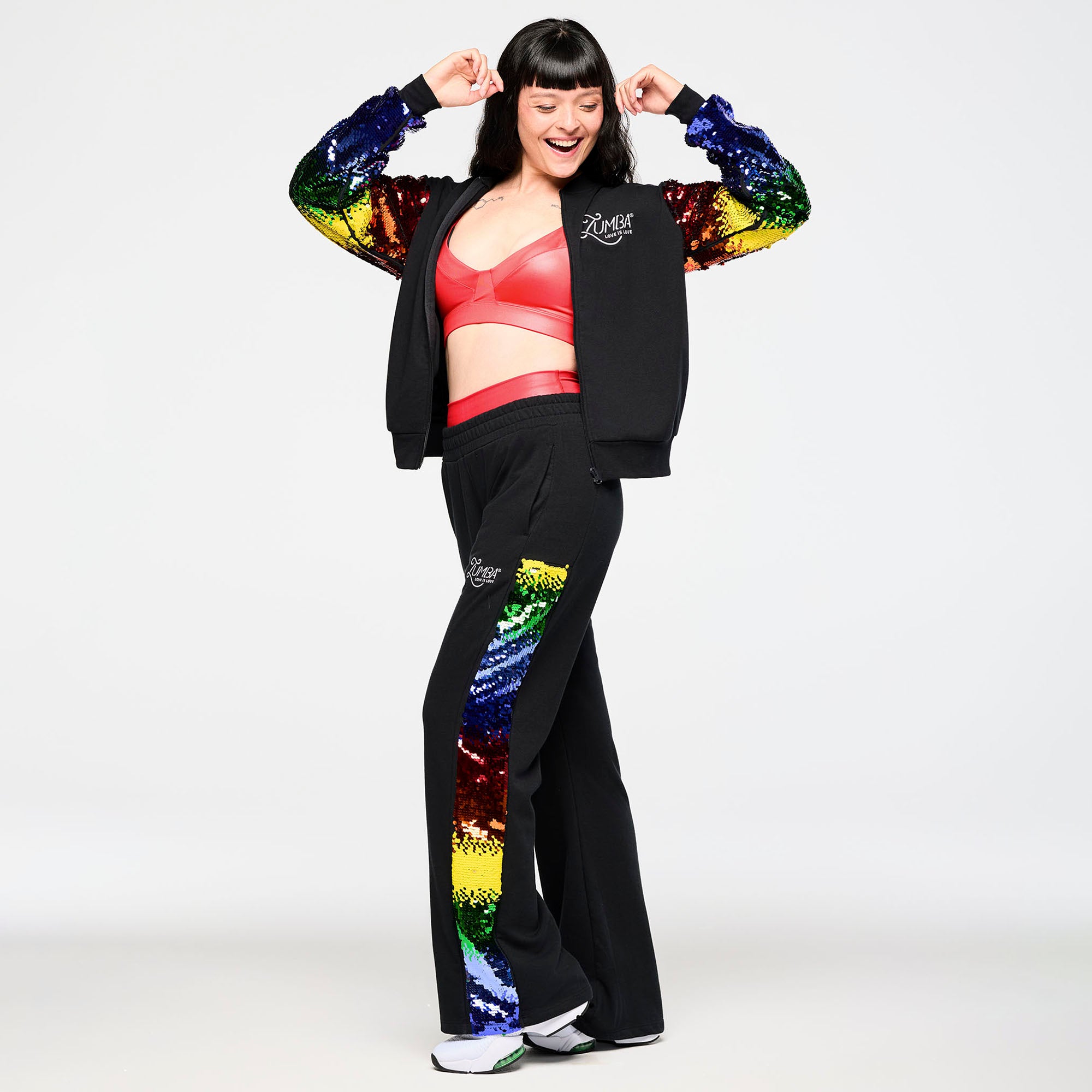 Kurtka Zumba Bomber With Sequin Sleeves