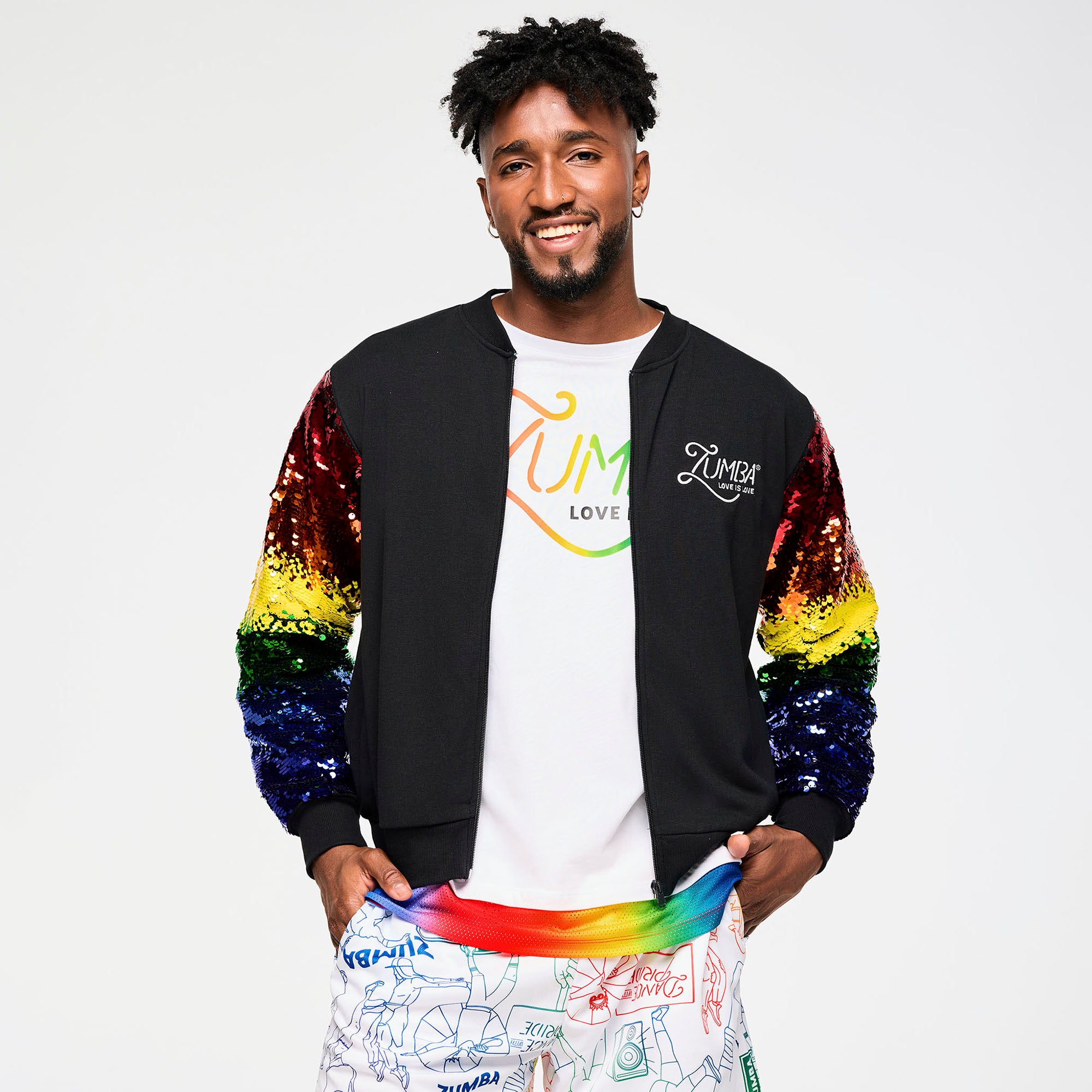 Kurtka Zumba Bomber With Sequin Sleeves