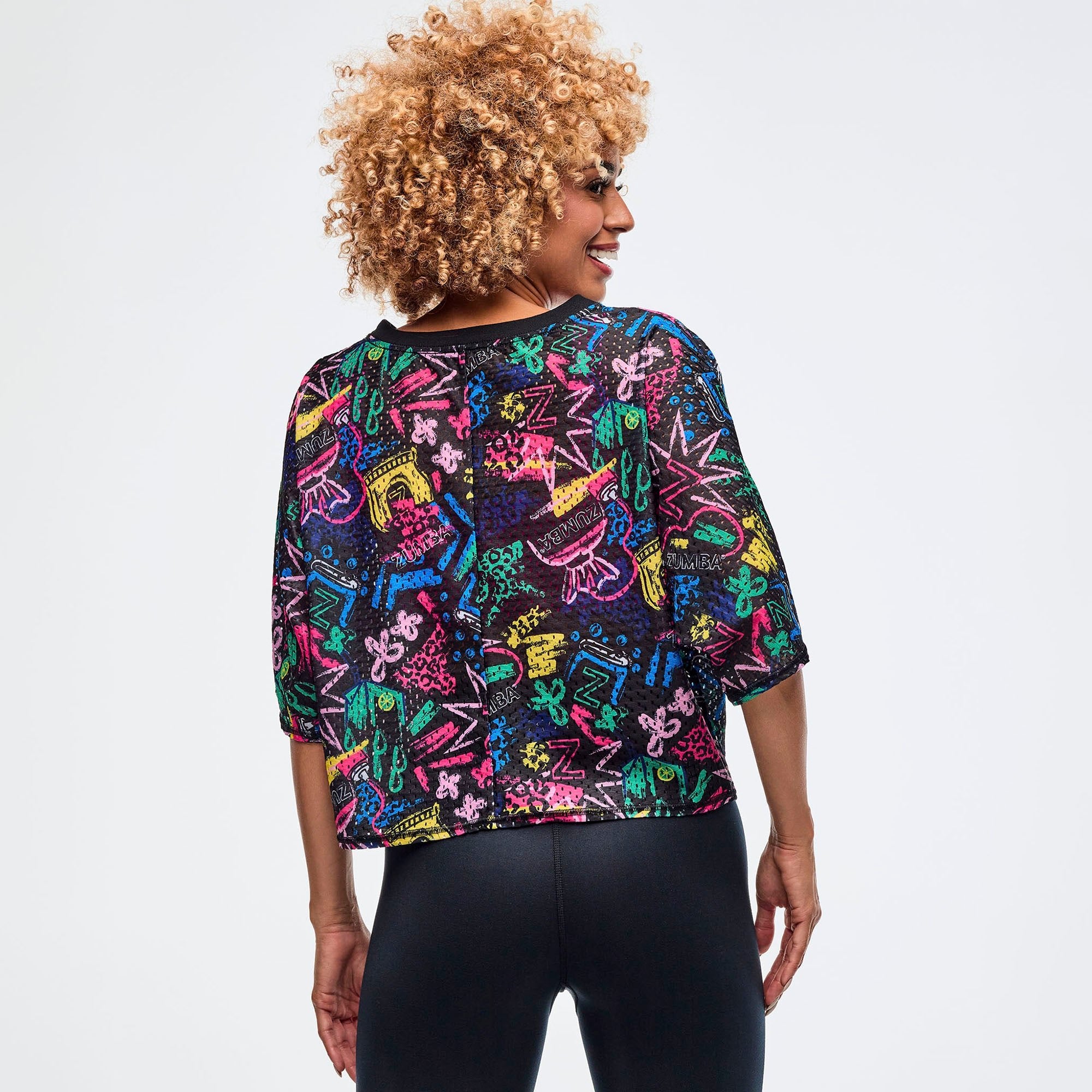 Koszulka z siateczki crop Zumba Sizzlin'