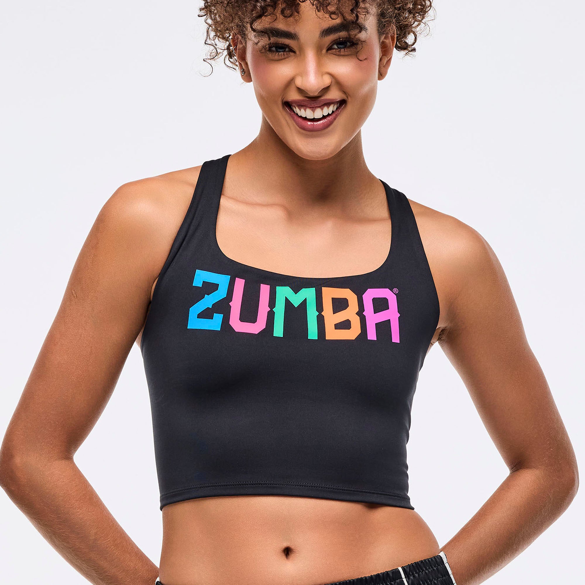 Crop top z krzyżowymi plecami Zumba Libre