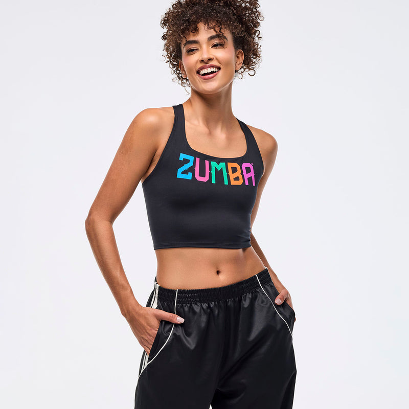 Crop top z krzyżowymi plecami Zumba Libre
