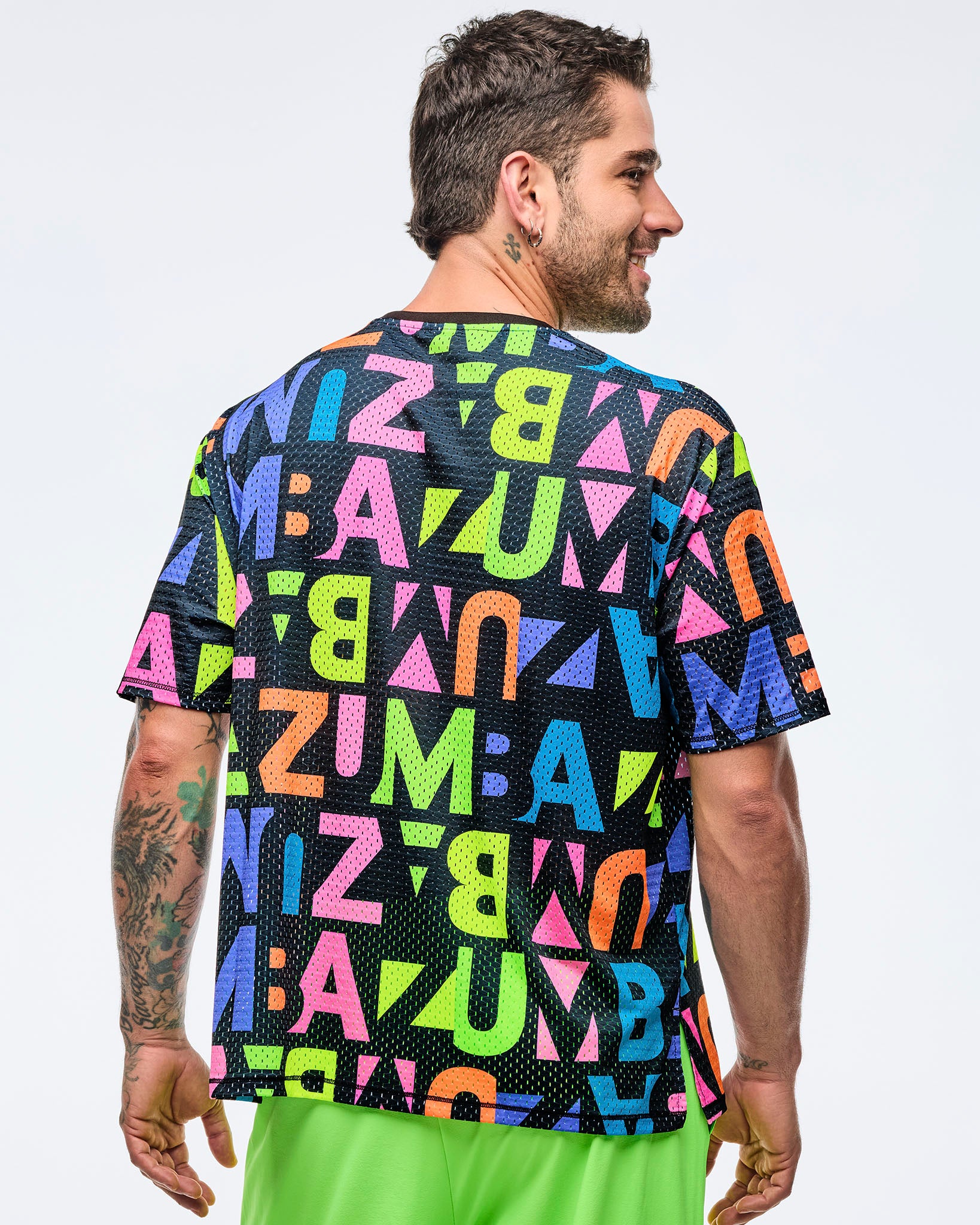Koszulka unisex mesh Zumba Neon