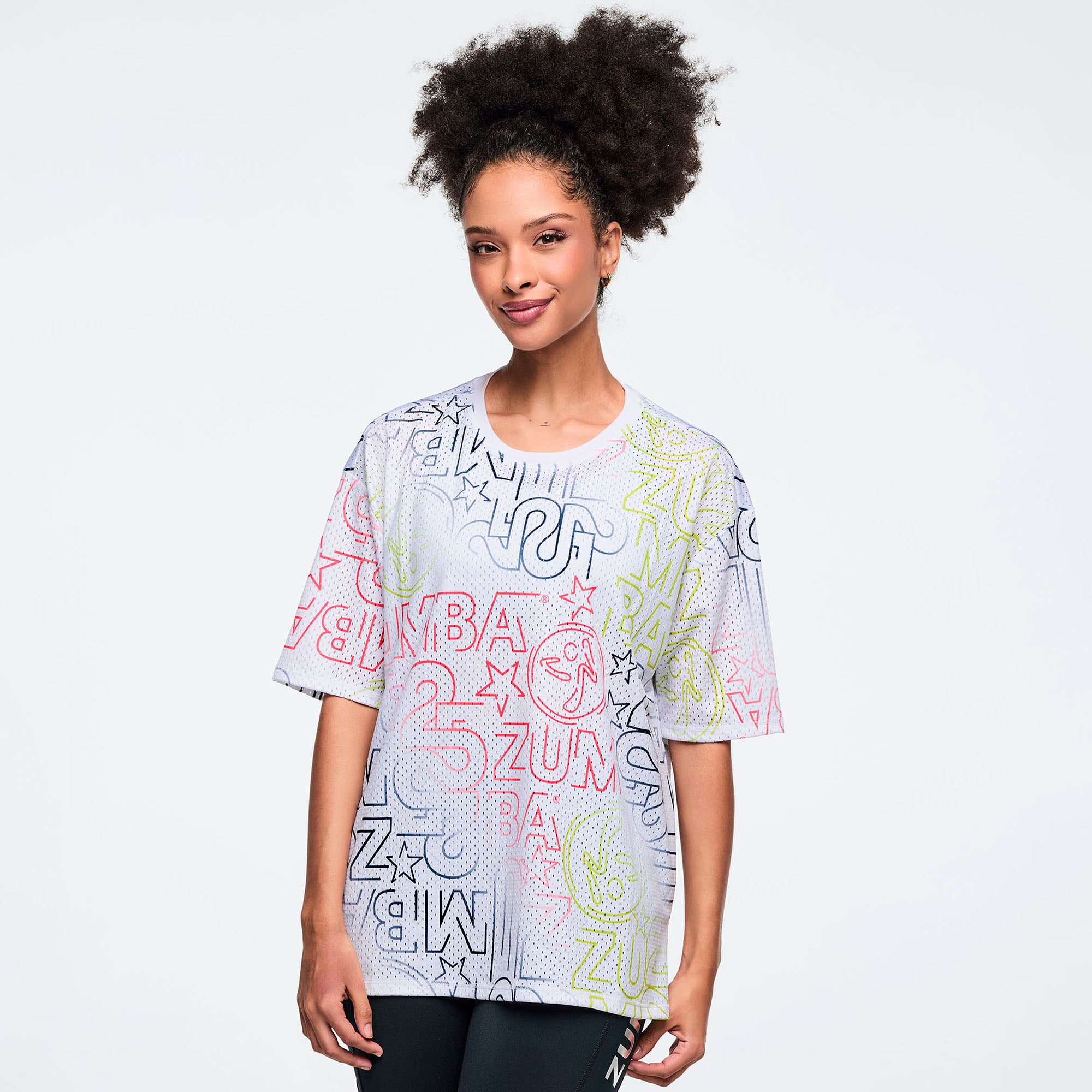 Biały T-shirt z siateczki