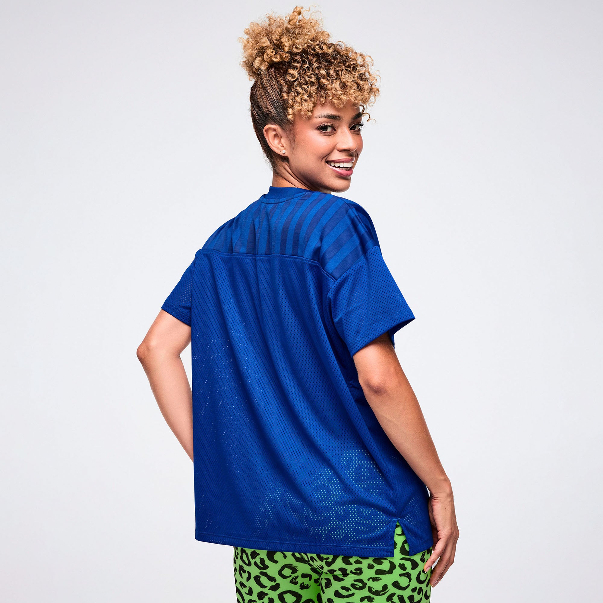 Niebieska koszulka siateczkowa unisex