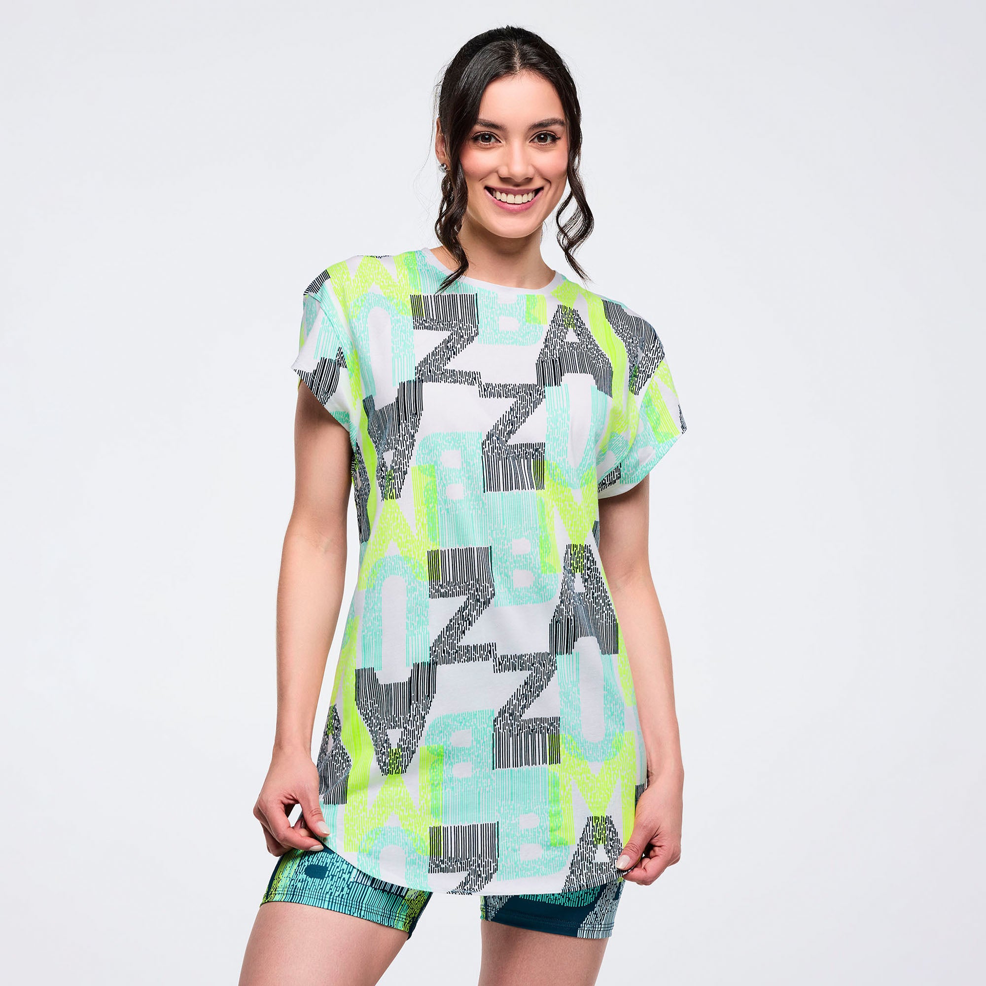 Koszulka z zaokrąglonym dołem Zumba Latin Movement