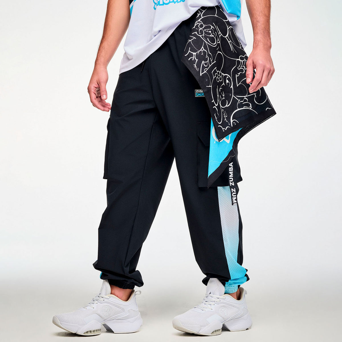 Kolorowe bandany ze Smerfami 2 szt. – bandana przy spodniach | Zumba Wear