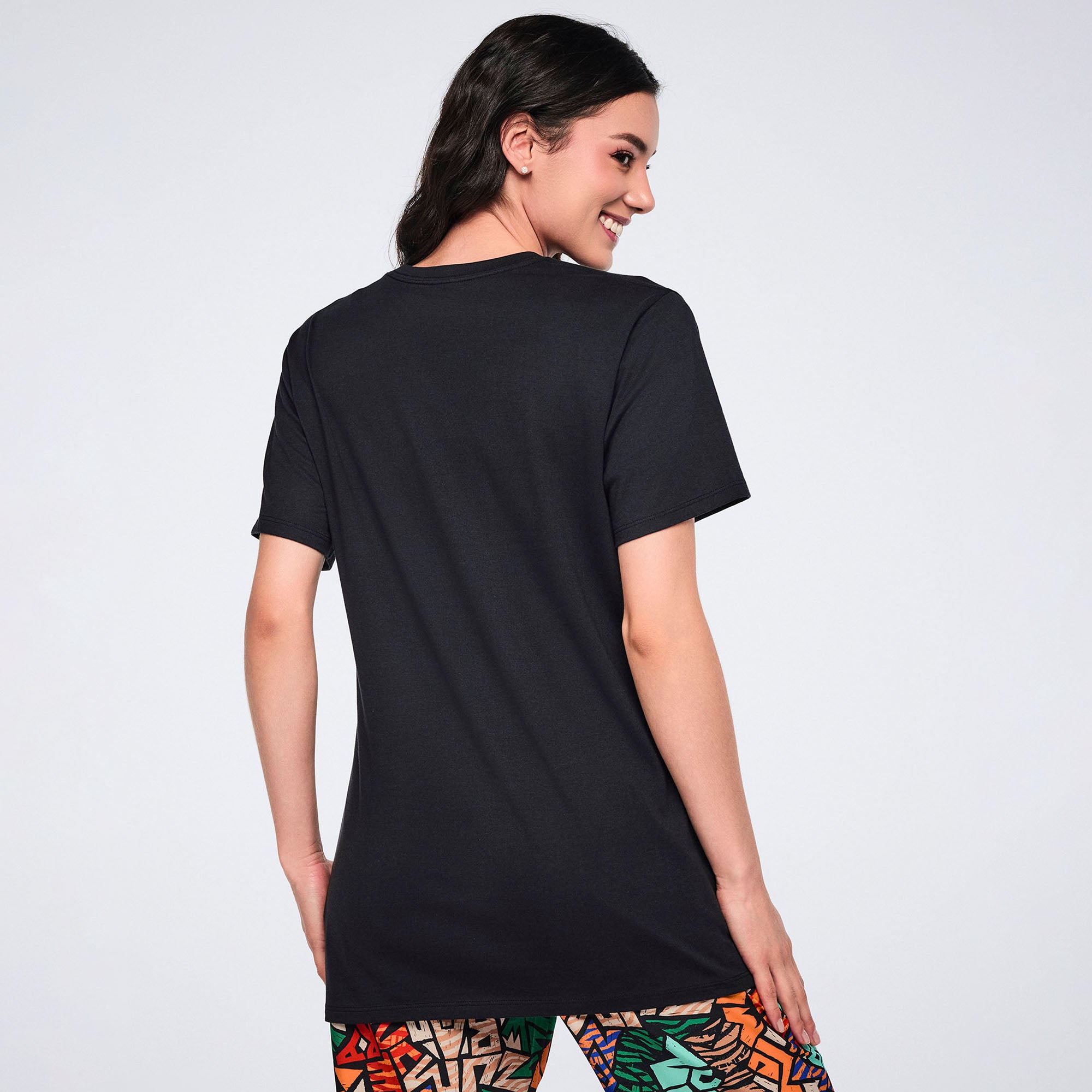 Koszulka unisex czarna safari print