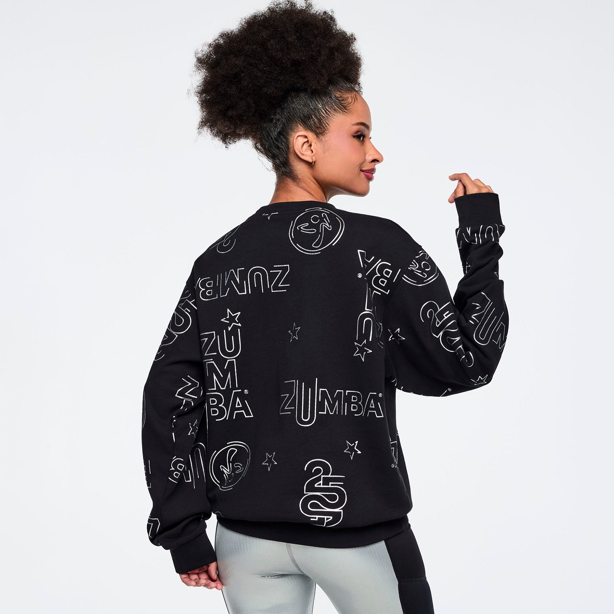 Czarna bluza oversize z printem