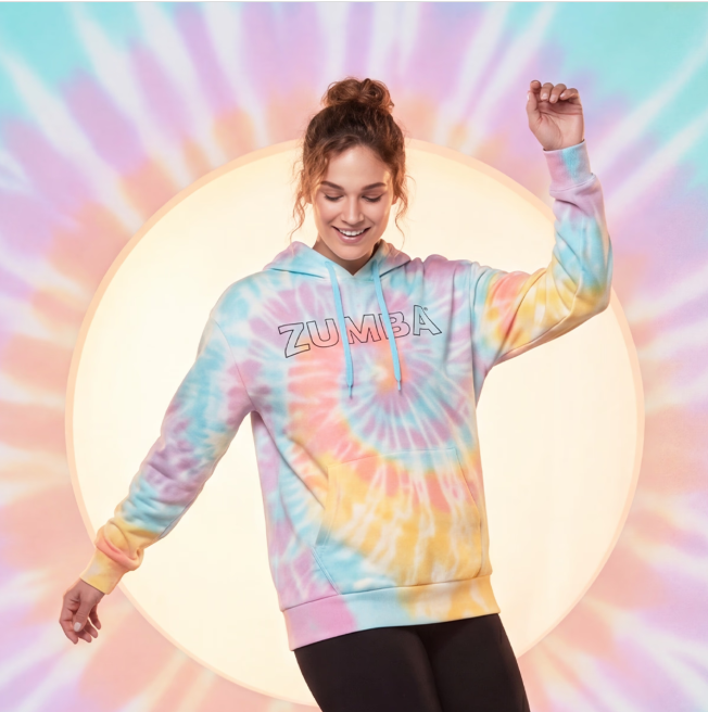 Pastelowa bluza z kapturem Tie-Dye