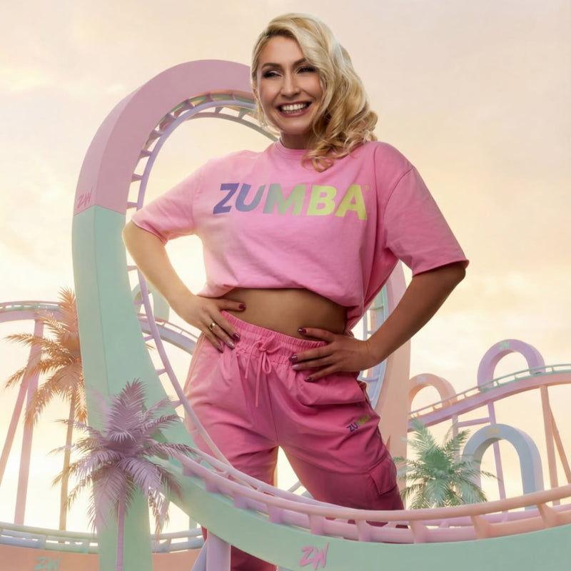 Koszulka oversie Zumba Pastel
