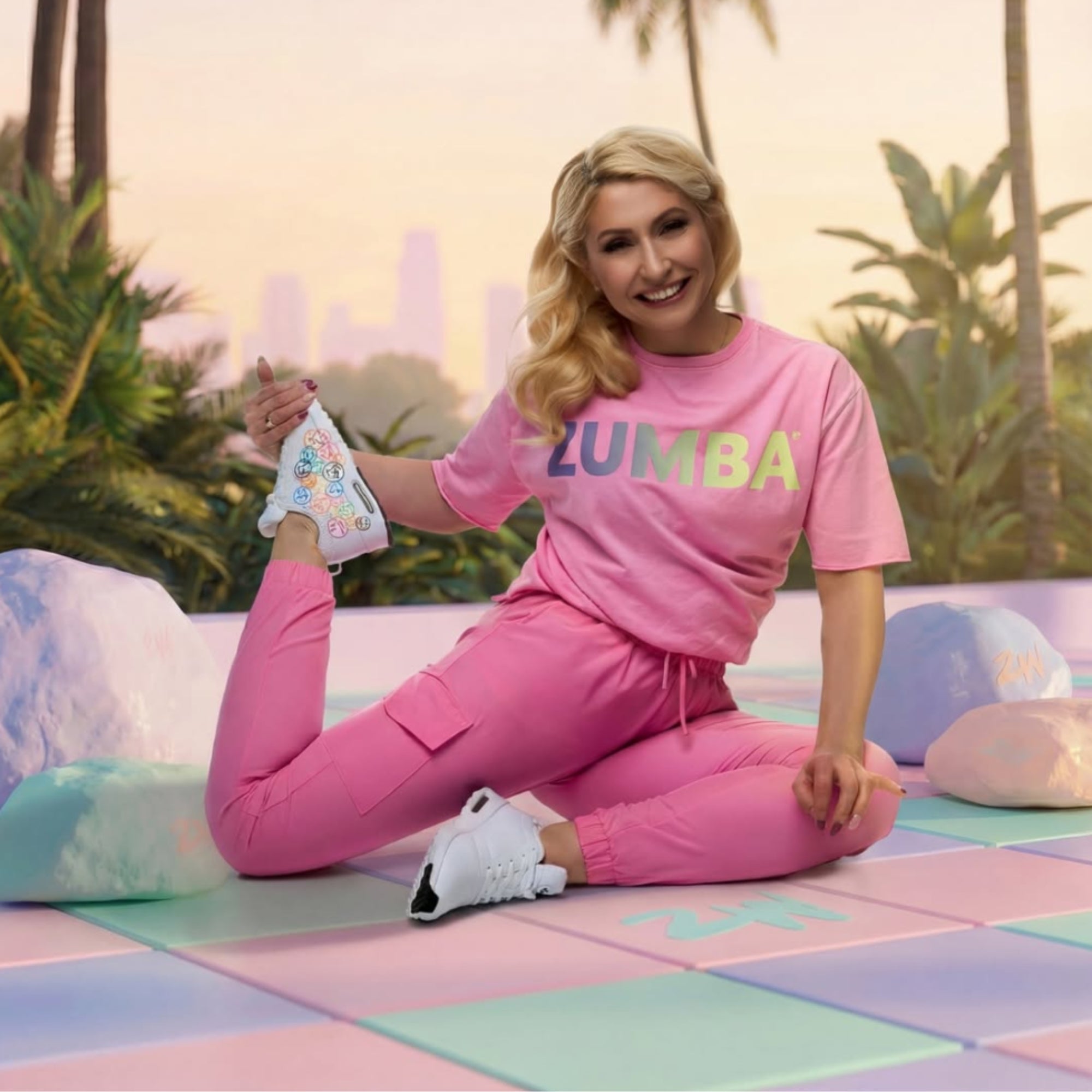 Spodnie cargo unisex Zumba Pastel