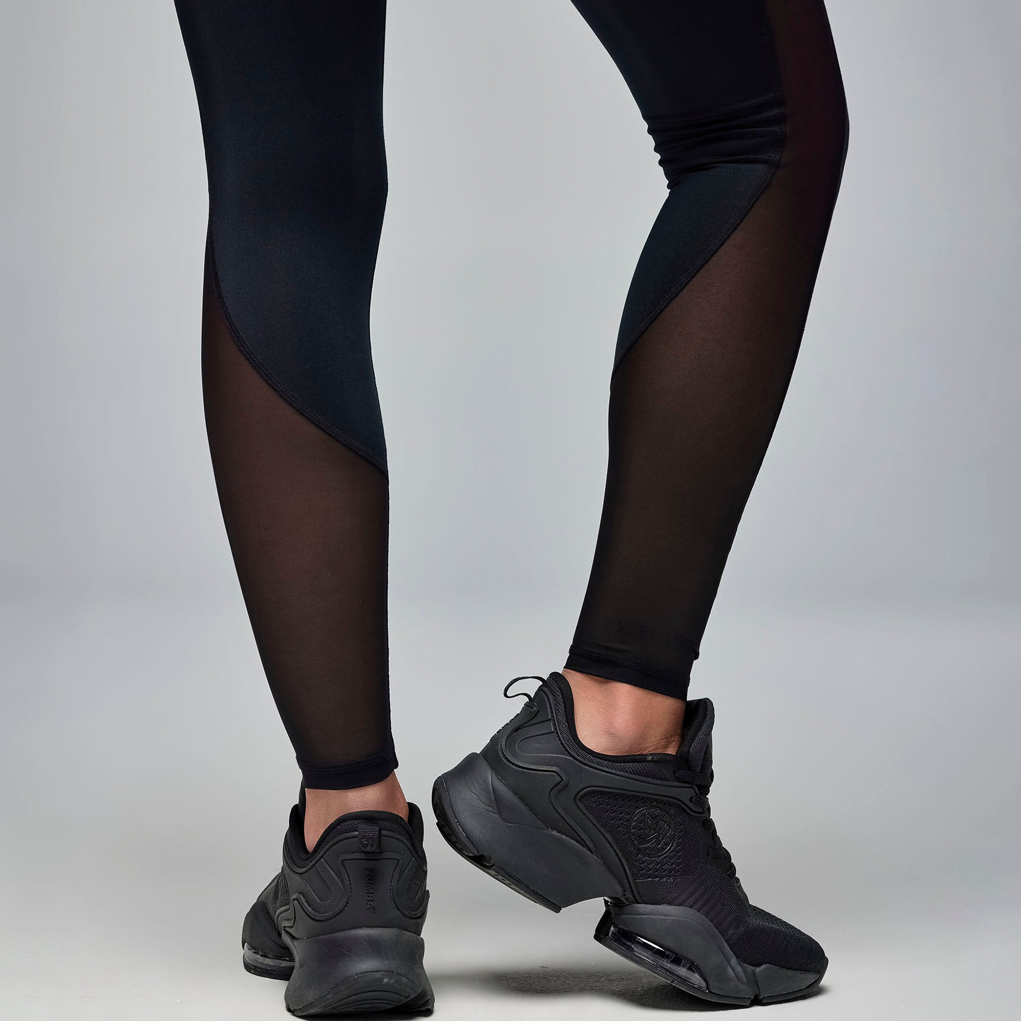 Legginsy czarne z siateczką