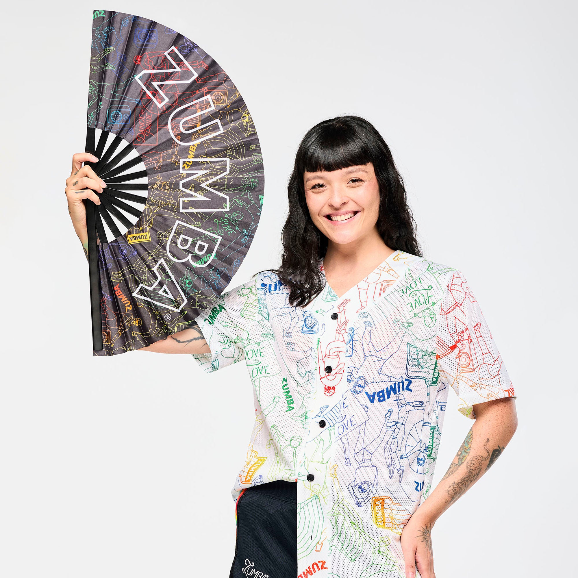 Zumba Rainbow Ombre Fan