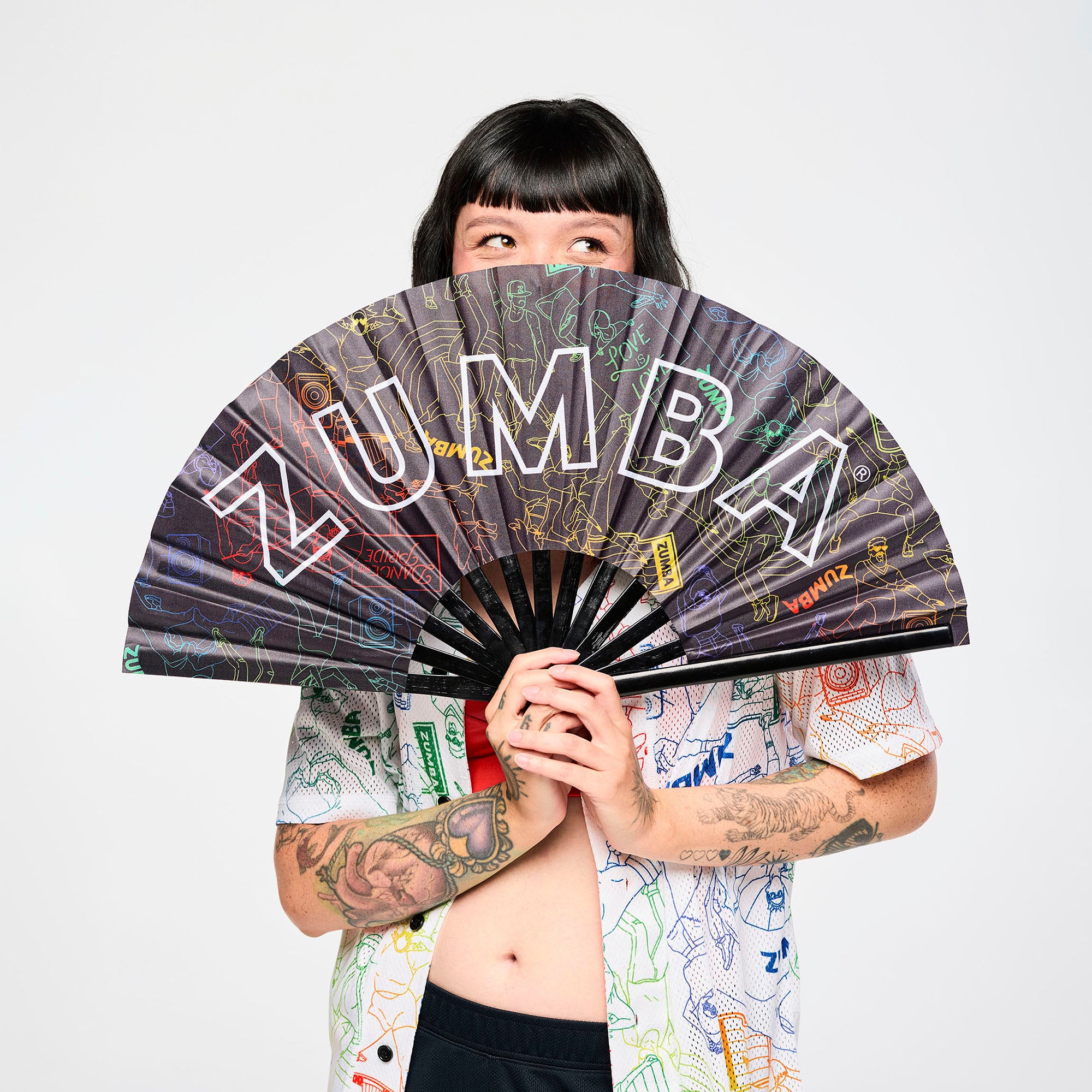 Zumba Rainbow Ombre Fan