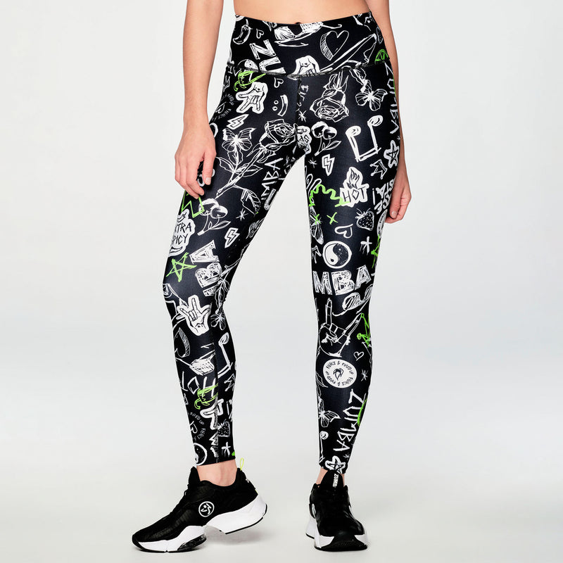 Leginsy z wysokim stanem Zumba Fierce Fired