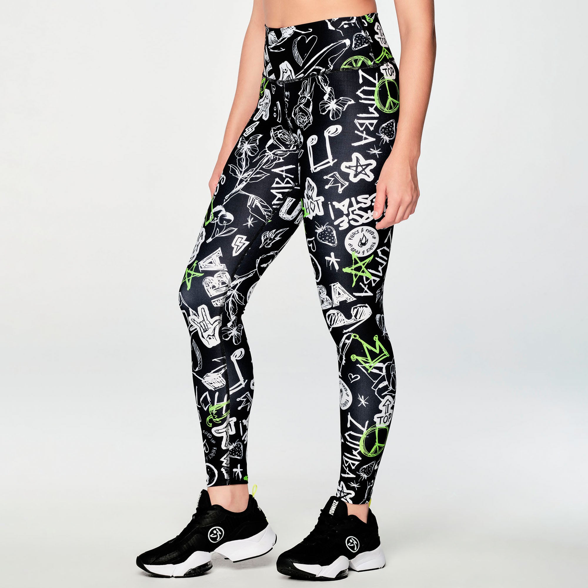 Leginsy z wysokim stanem Zumba Fierce Fired