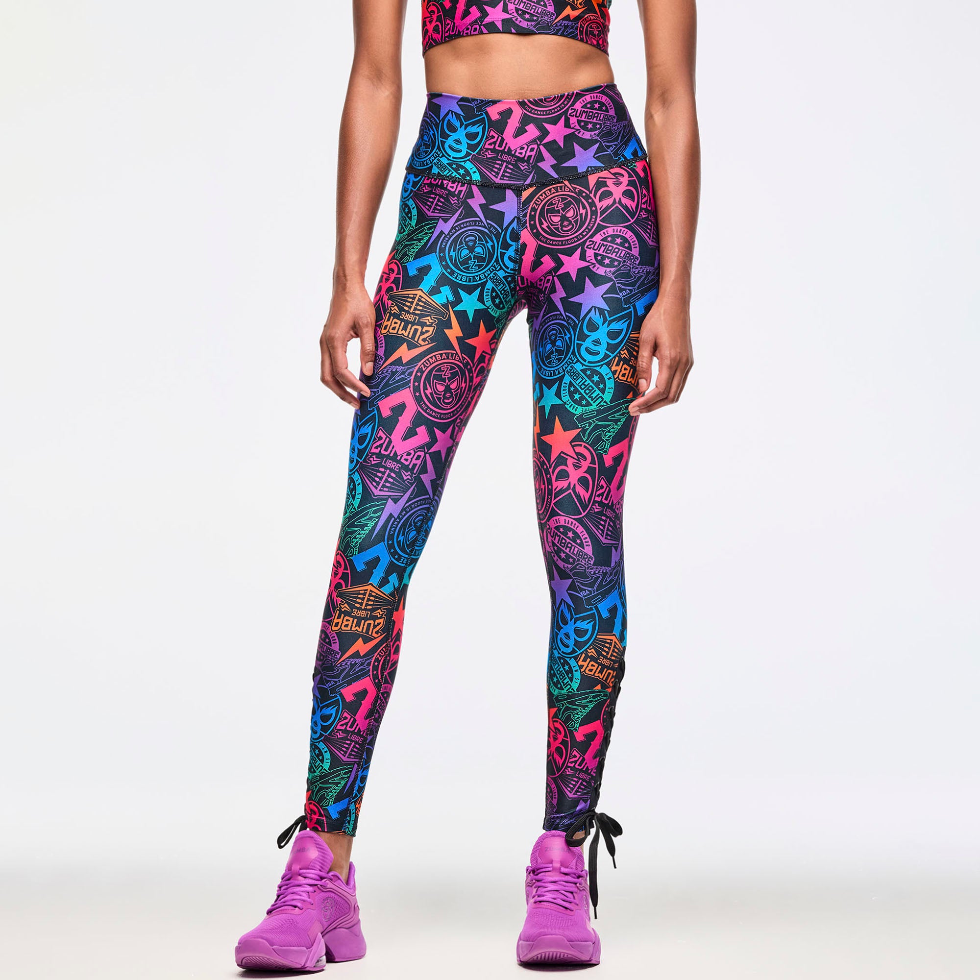 Legginsy z wiązaniem przy kostkach Zumba Libre