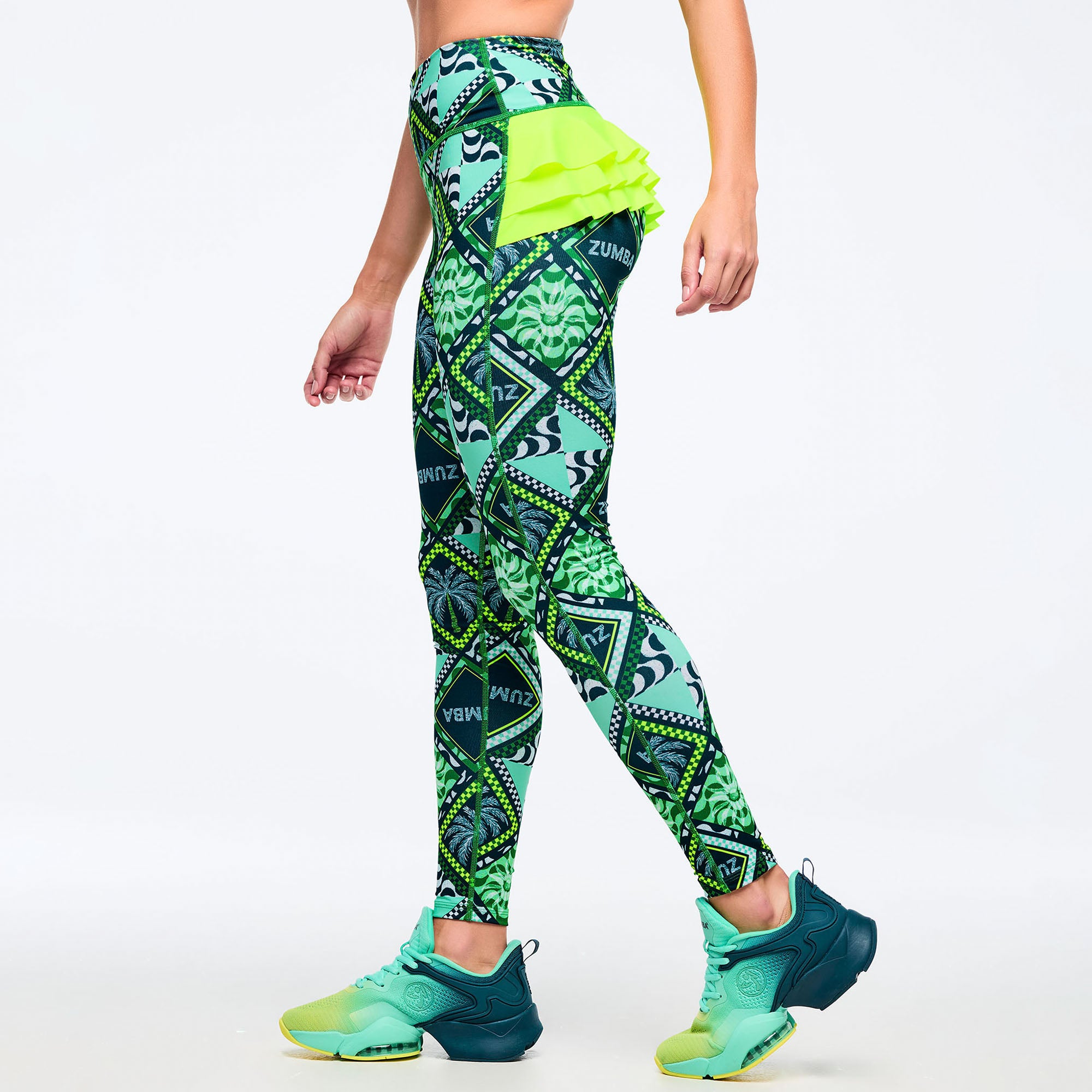 Legginsy z falbankami Zumba Latin Movement