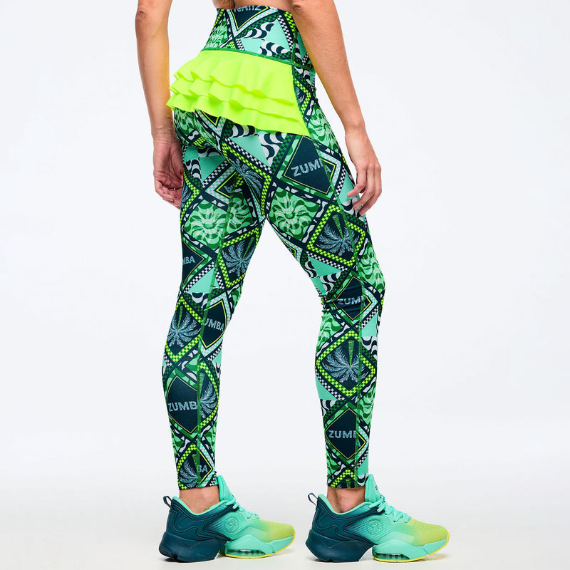 Legginsy z falbankami Zumba Latin Movement