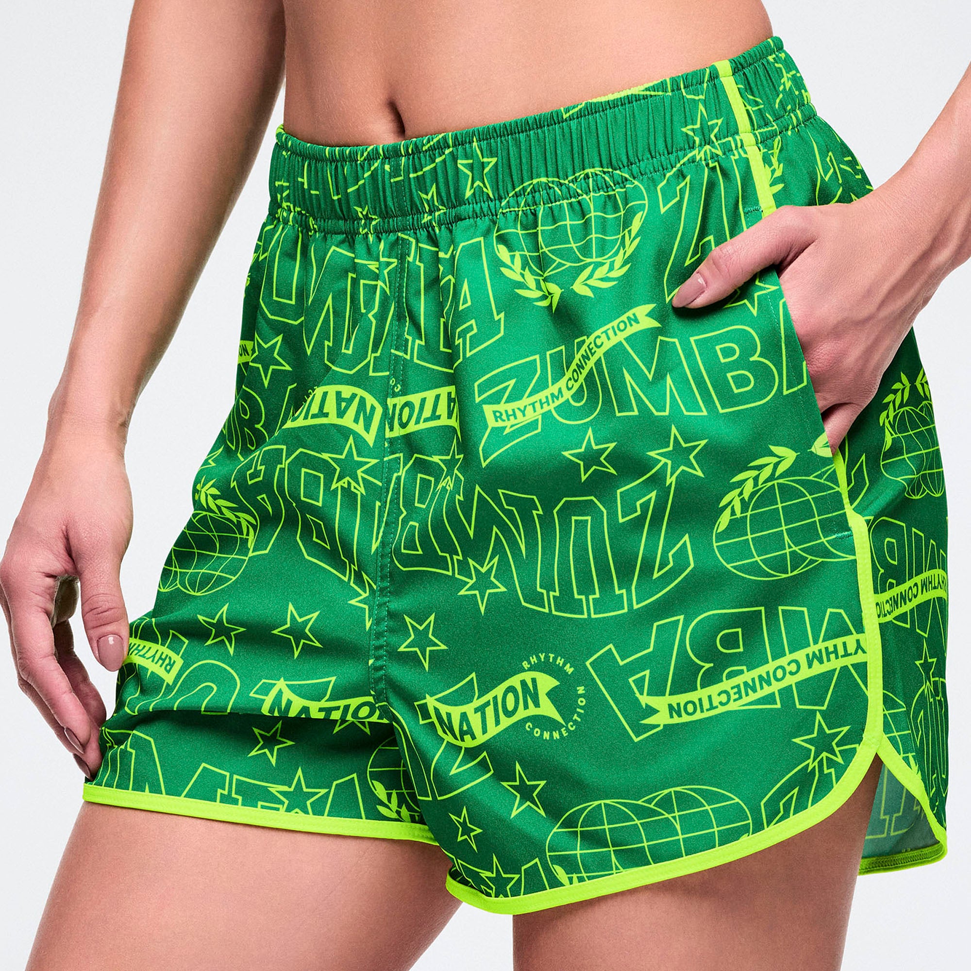 Zielone szorty treningowe