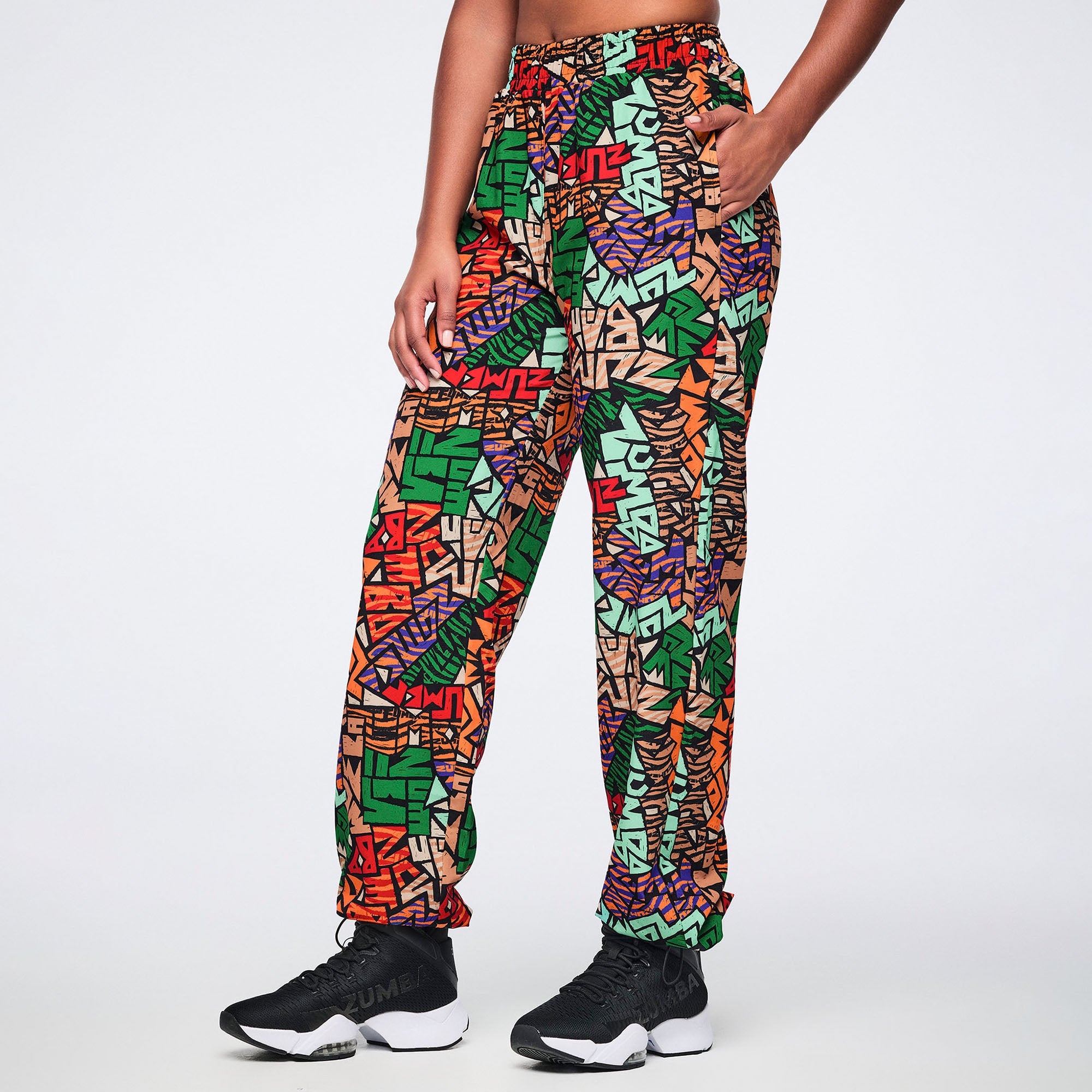 Spodnie jogger multicolor print