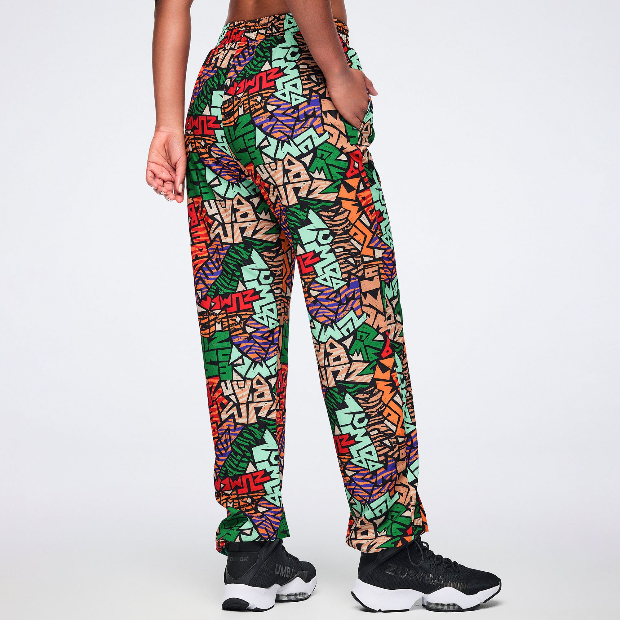 Spodnie jogger multicolor print