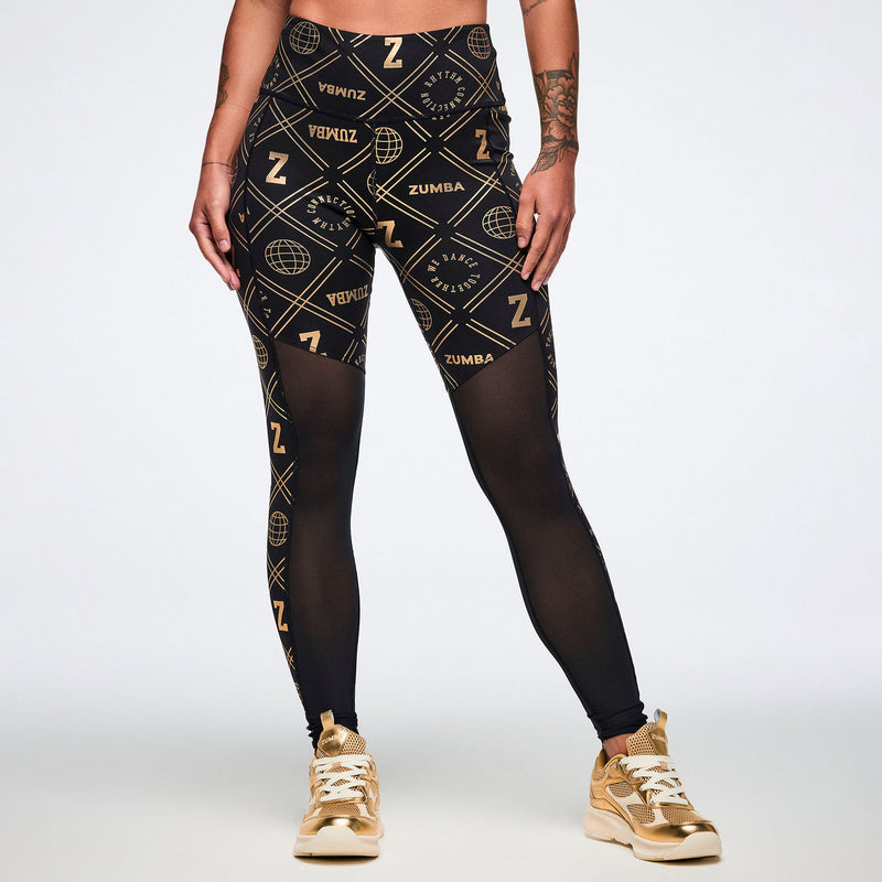 Czarne legginsy z siateczką