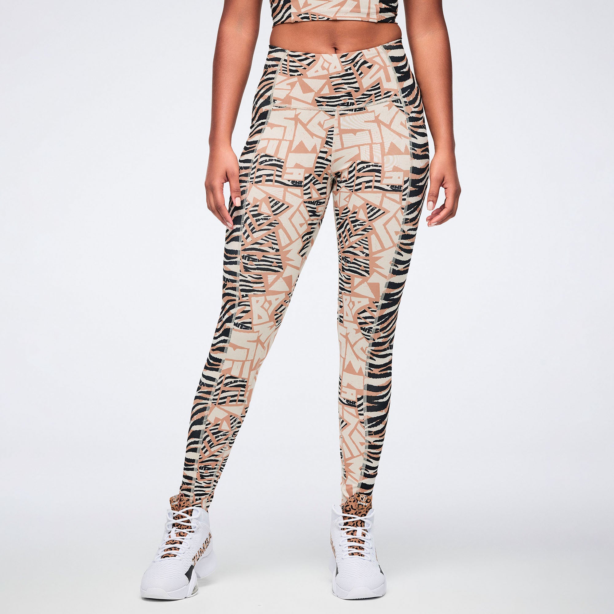 Legginsy sportowe safari print