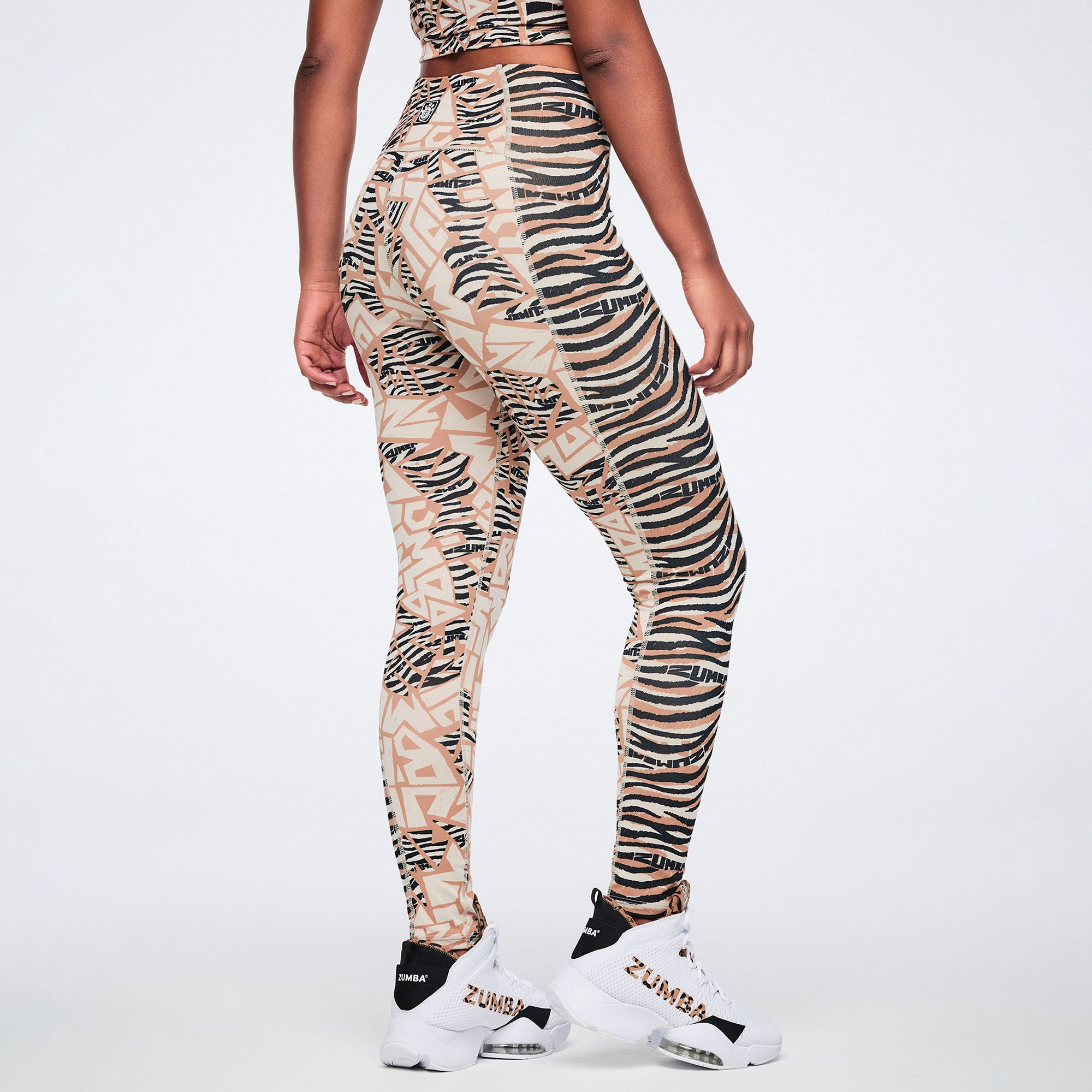 Legginsy sportowe safari print