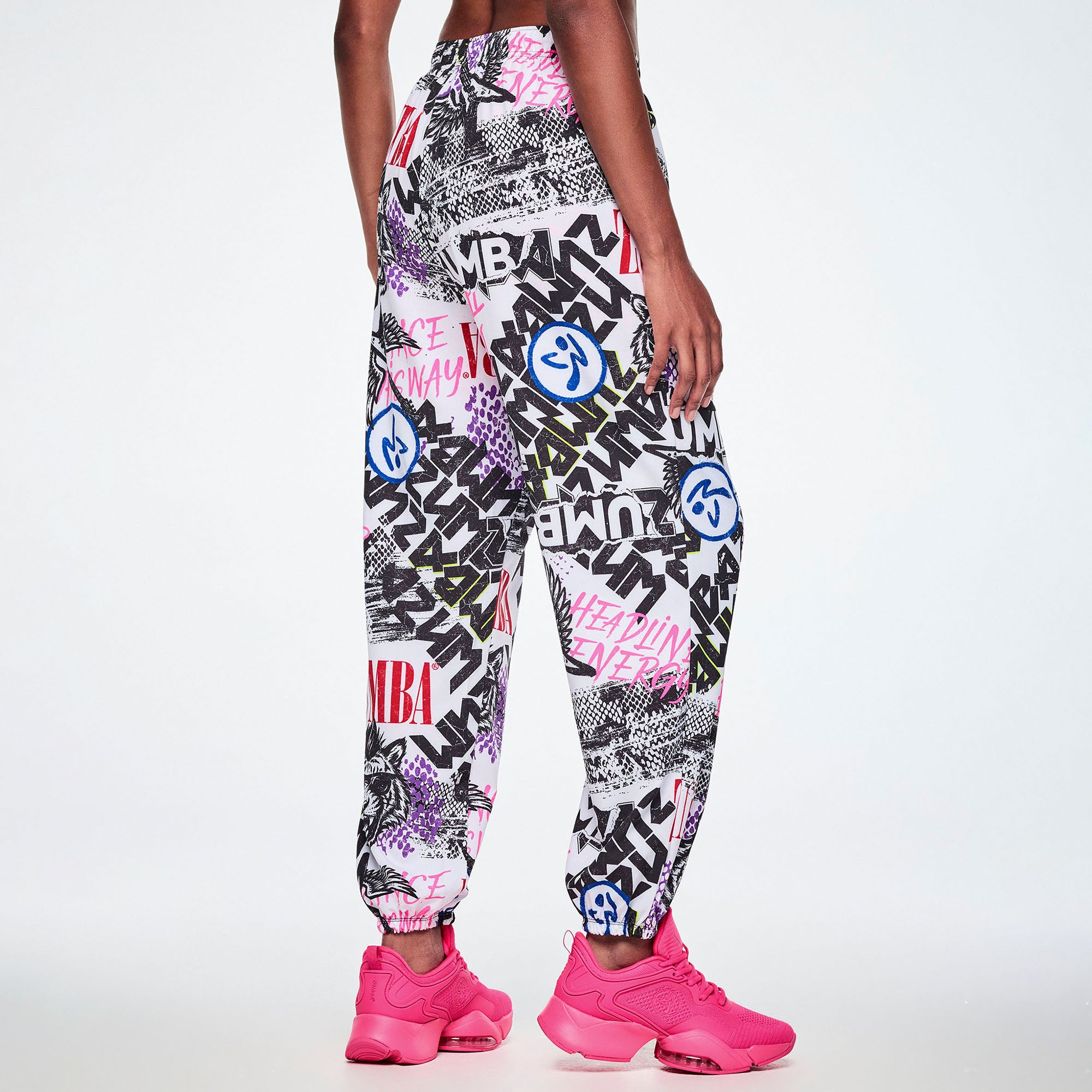 Graficzne spodnie jogger