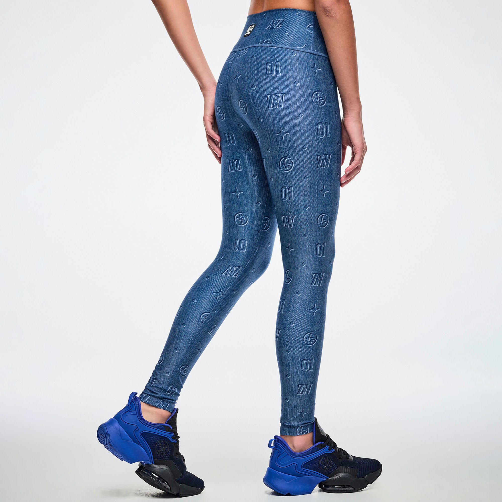 Legginsy z jeansowym nadrukiem