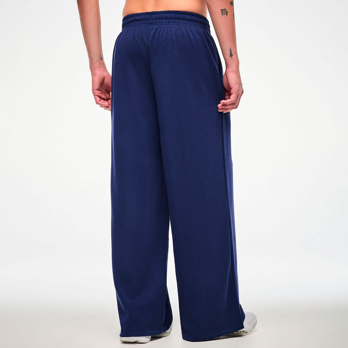 Granatowe spodnie z modalu z wysokim stanem — Zumba Wear FW26 Modal