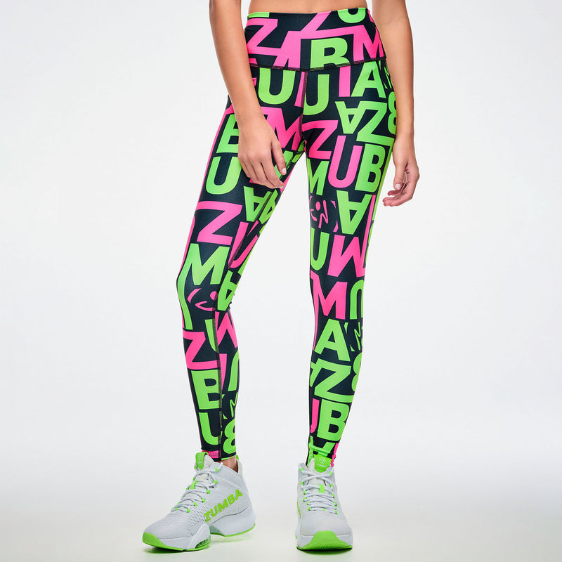 Legginsy z neonowym wzorem